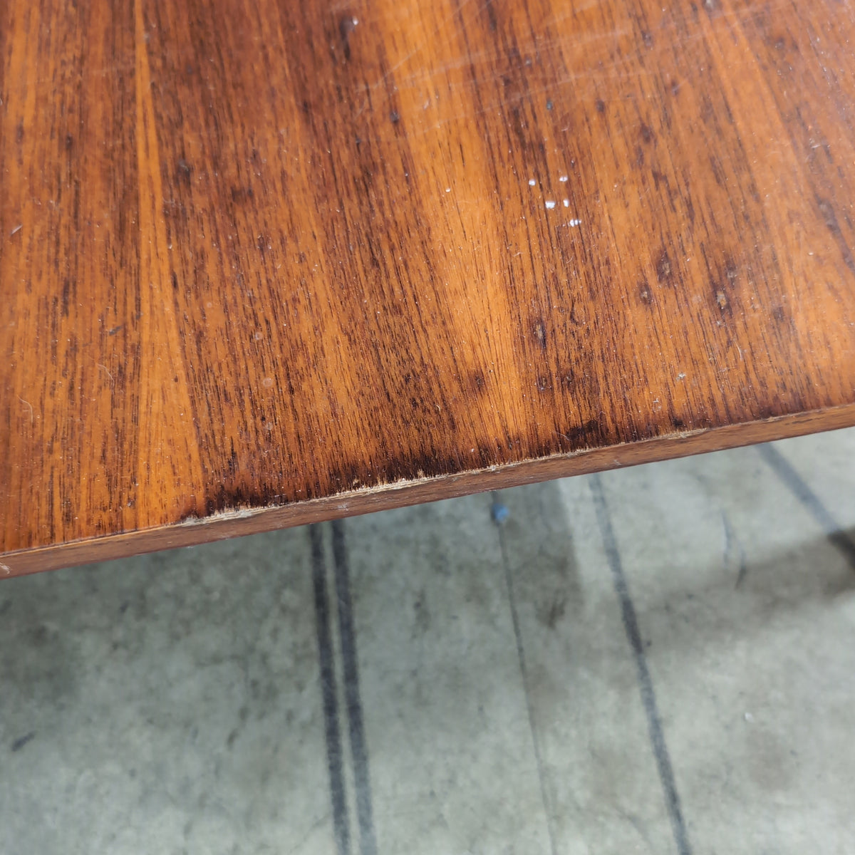 Brown Wood Two-Tier End Table