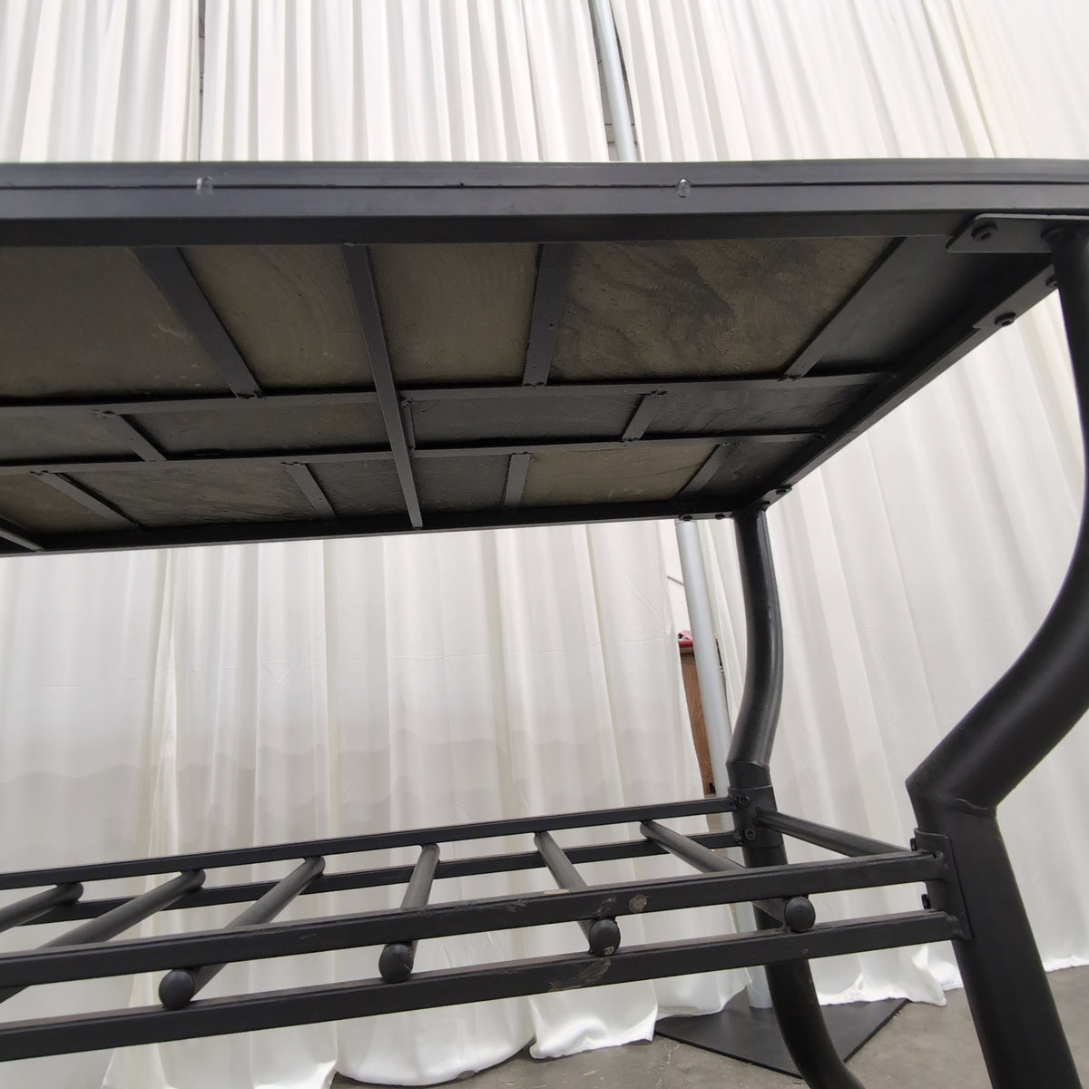 Rectangular Slate Tile Top Coffee Table in Metal