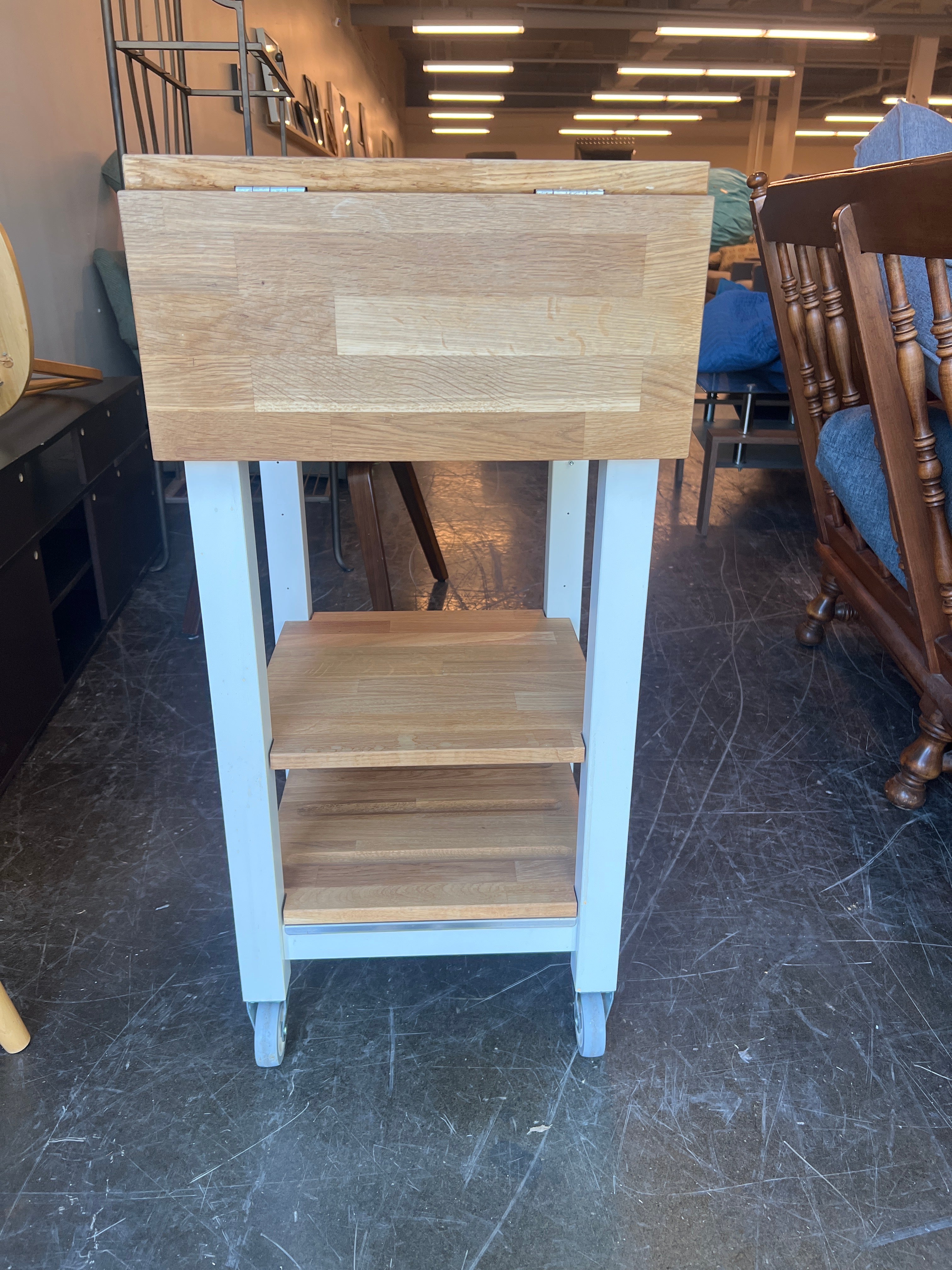 IKEA Stenstorp Kitchen Island Cart with Butcher Block Top
