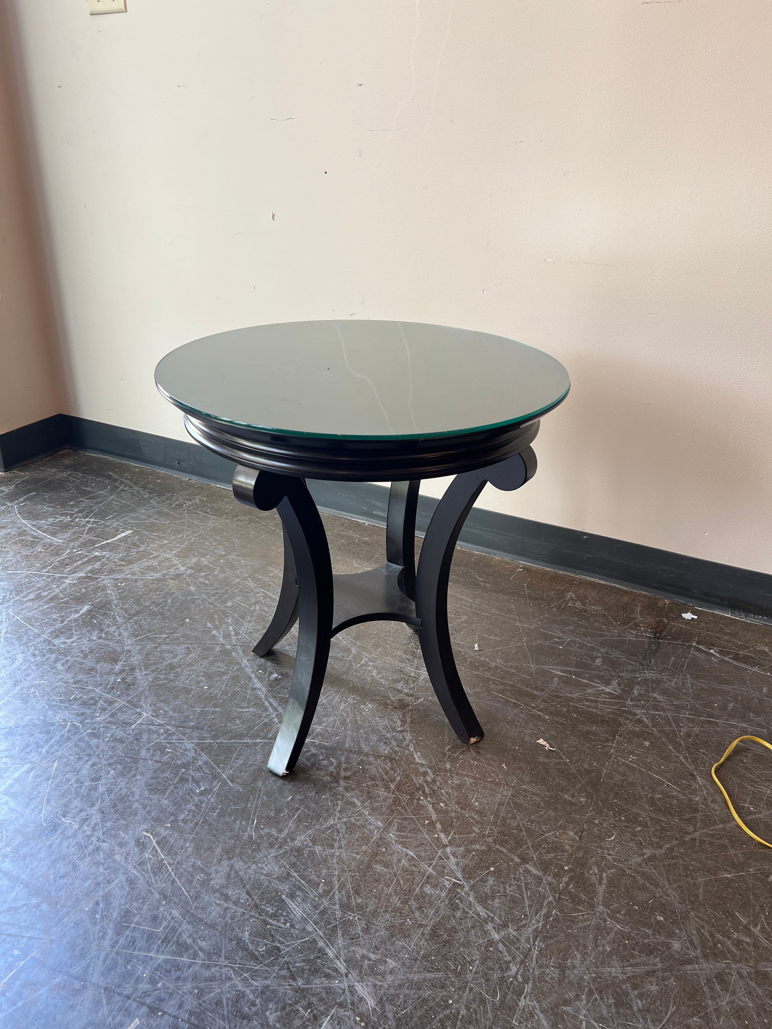Bombay Side Table with Glass Top