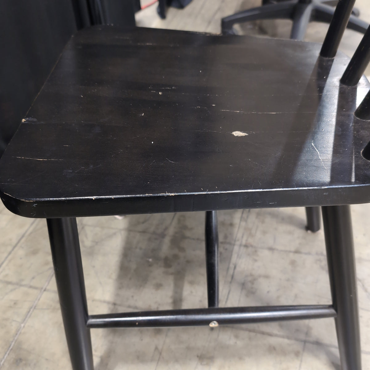 Classic Black Wood Spindle Back Chair