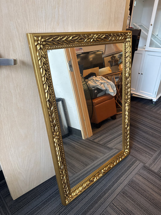 Ornate Gold Leaf Rectangular Mirror