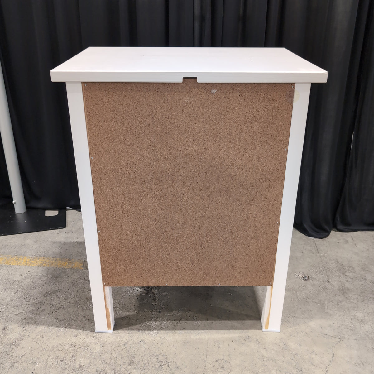 Contemporary White Two-Drawer Nightstand