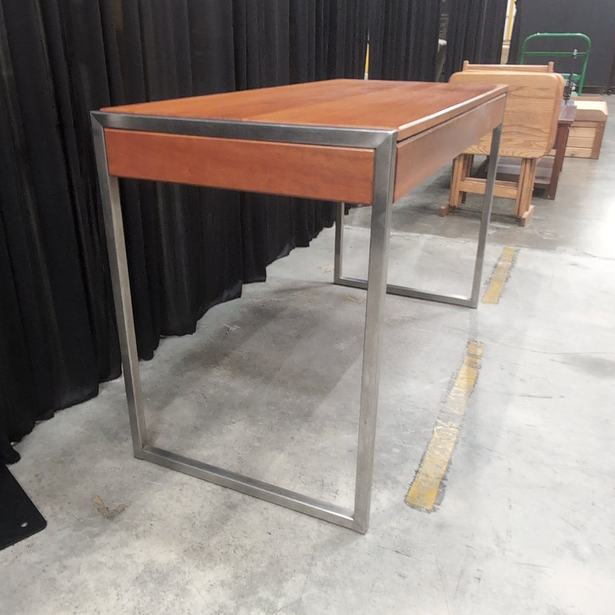 Black Top Standing Desk with Metal Frame