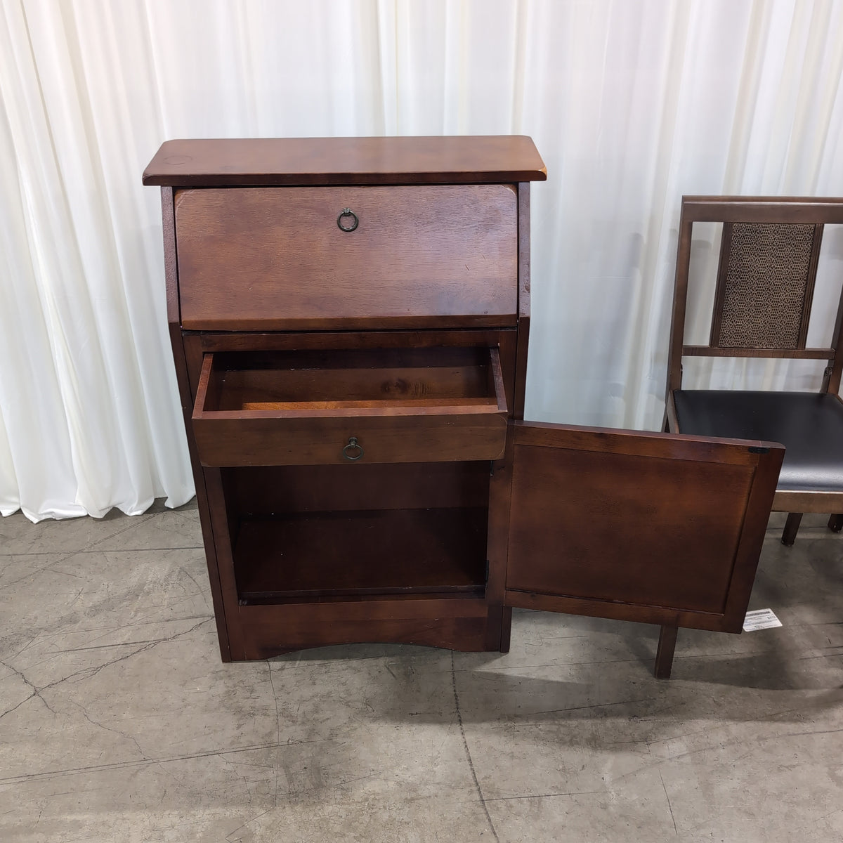 Traditional Brown Wood Secretary Desk
