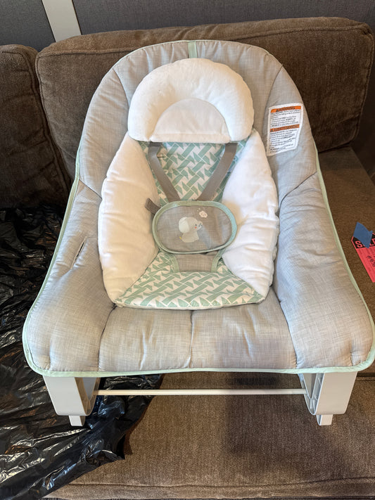 Kids2 Infant Seat / Bouncer with Head Support – Gray & Mint
