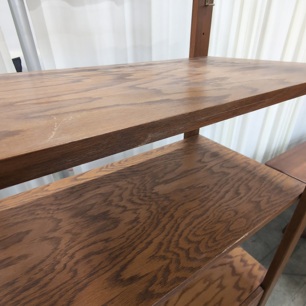 Rounded Top Wood Bookcase with Cabinet Storage
