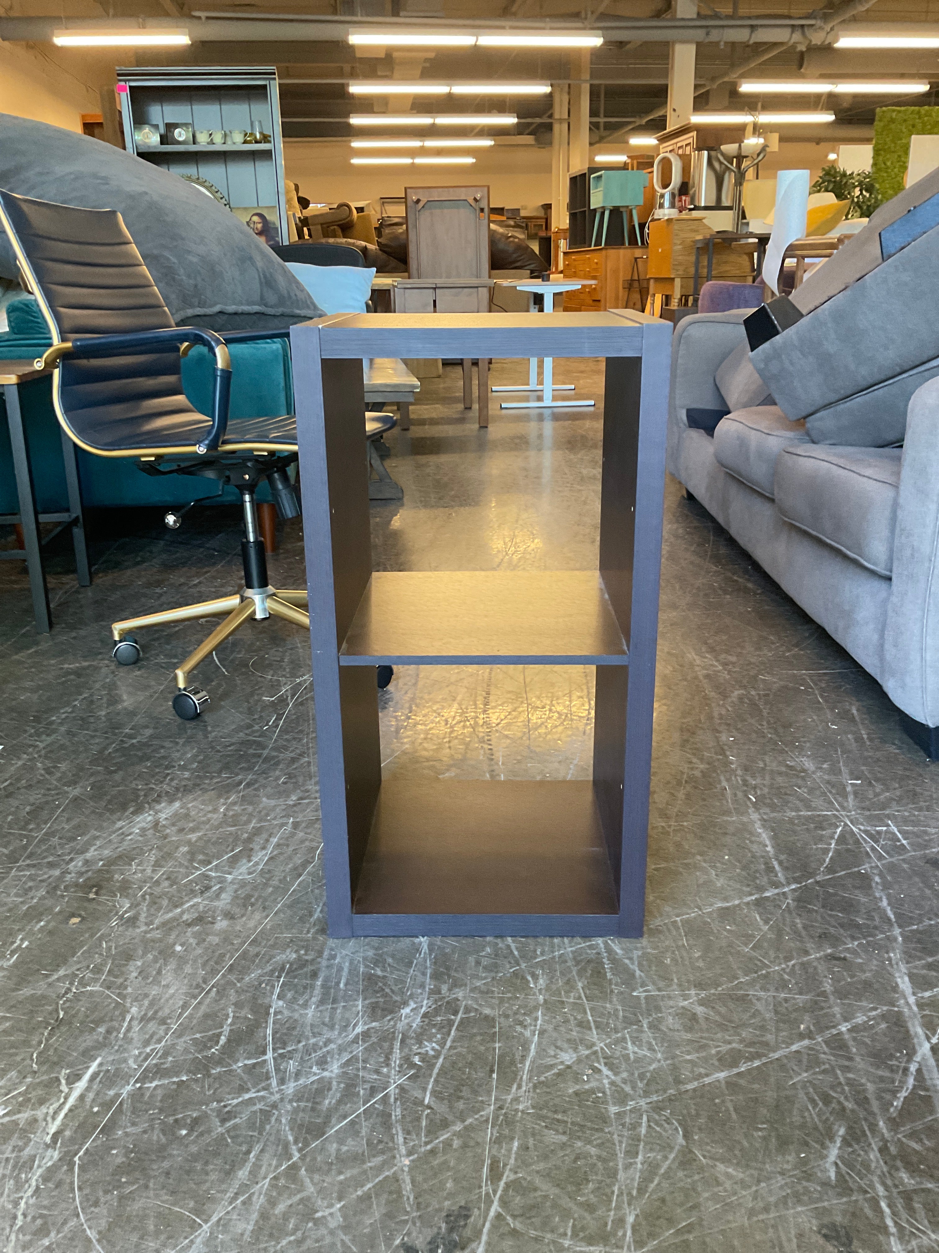 2 Shelf Black Cubicle