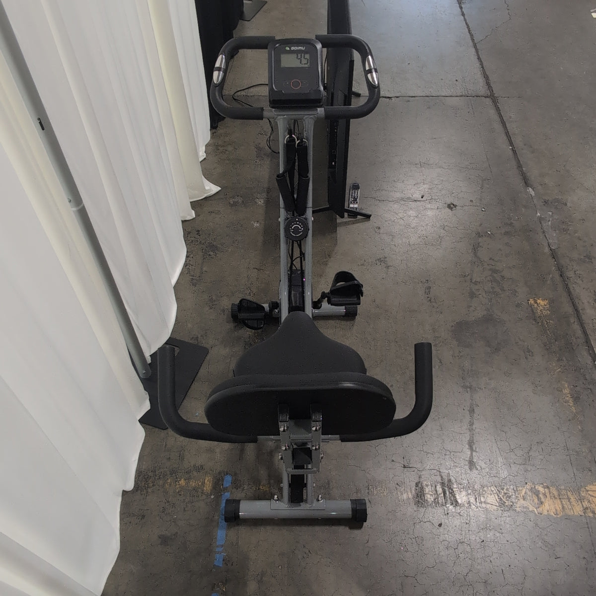 GOIMU Grey Folding Recumbent Exercise Bike with Digital Display
