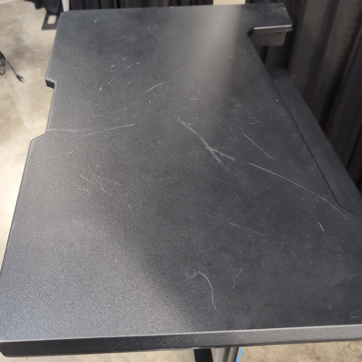 Black Two-Tier Rolling Computer Desk