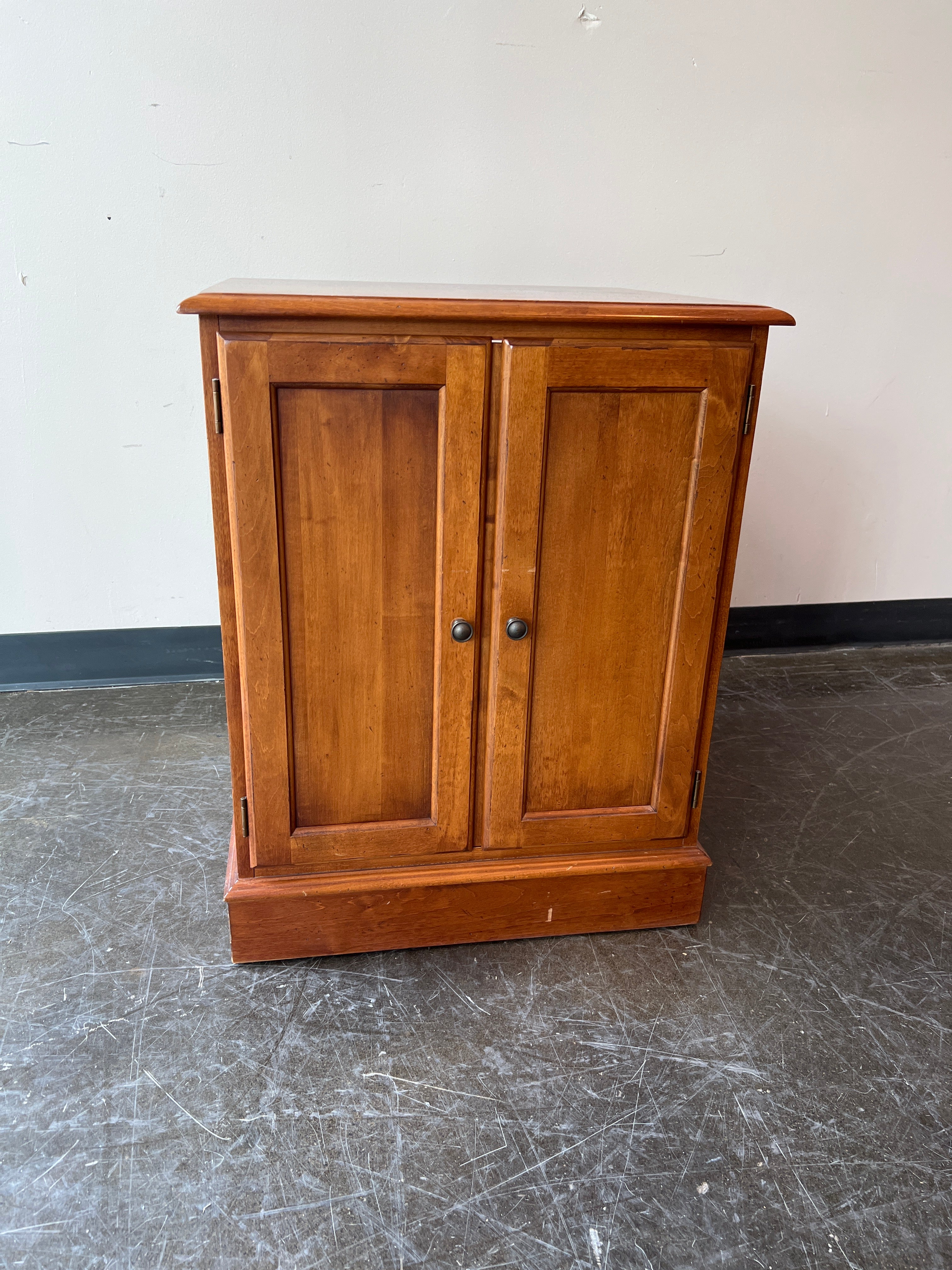Ethan Allen Rich Brown Hardwood Office Cabinet