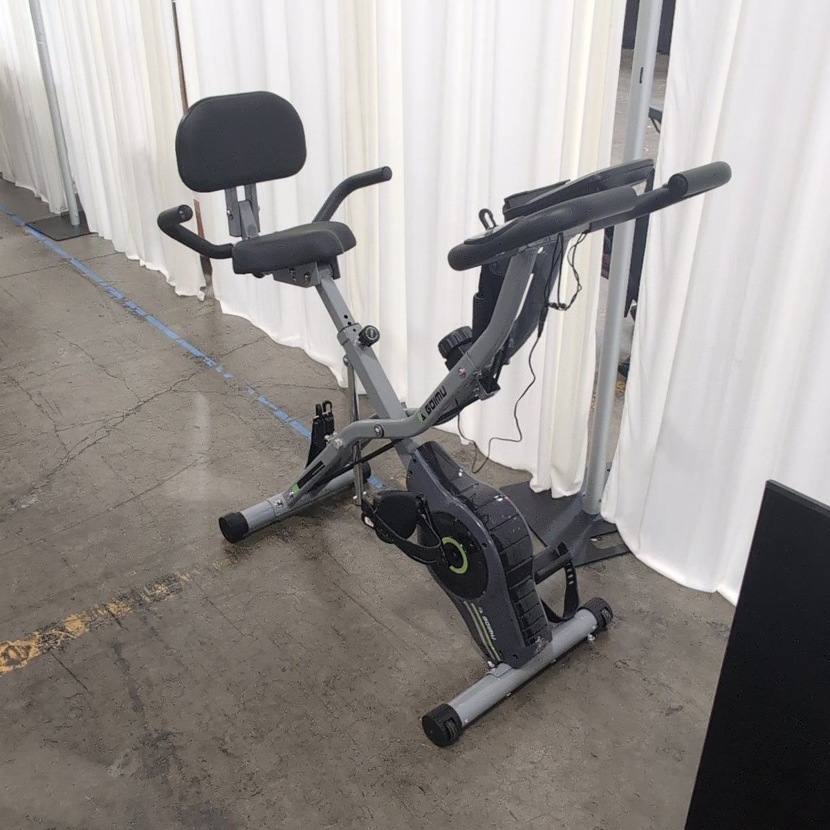 GOIMU Grey Folding Recumbent Exercise Bike with Digital Display