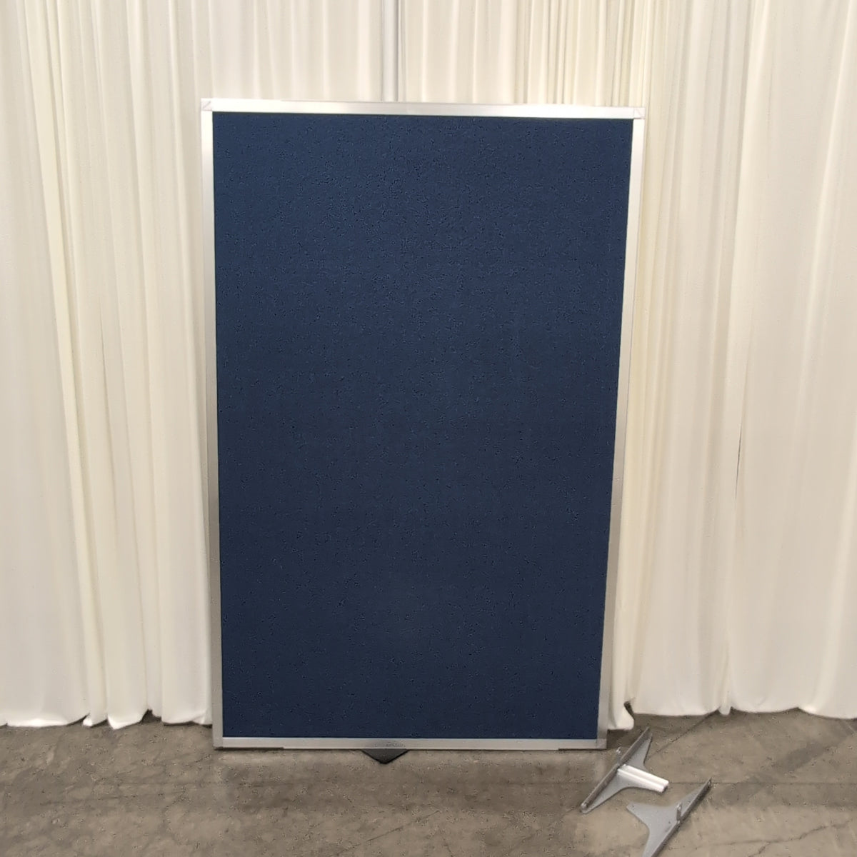 Navy Blue Fabric Display Board with Metal Frame