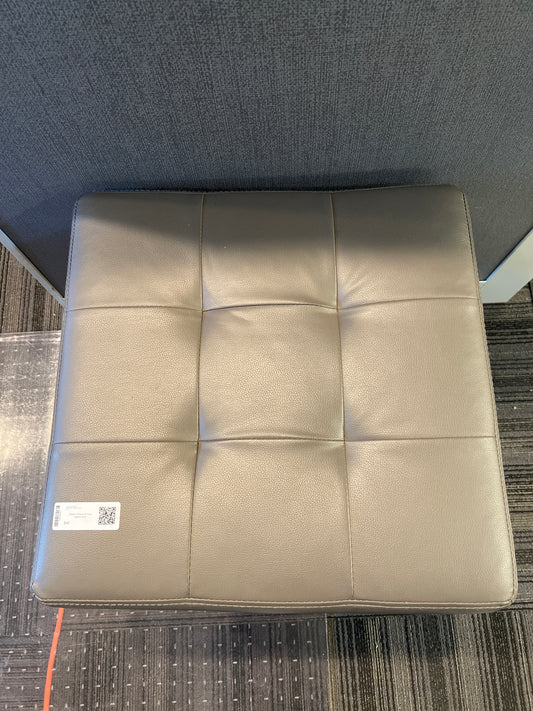 Modern Chrome & Faux Leather Stool