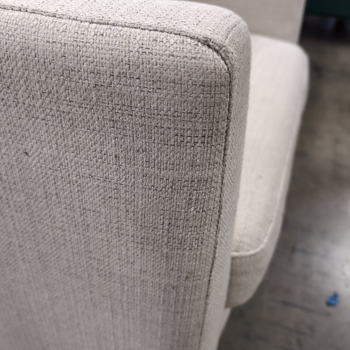 Neutral Textured Fabric Accent Chair