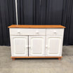 Two-Tone Wood Buffet with White Knobs