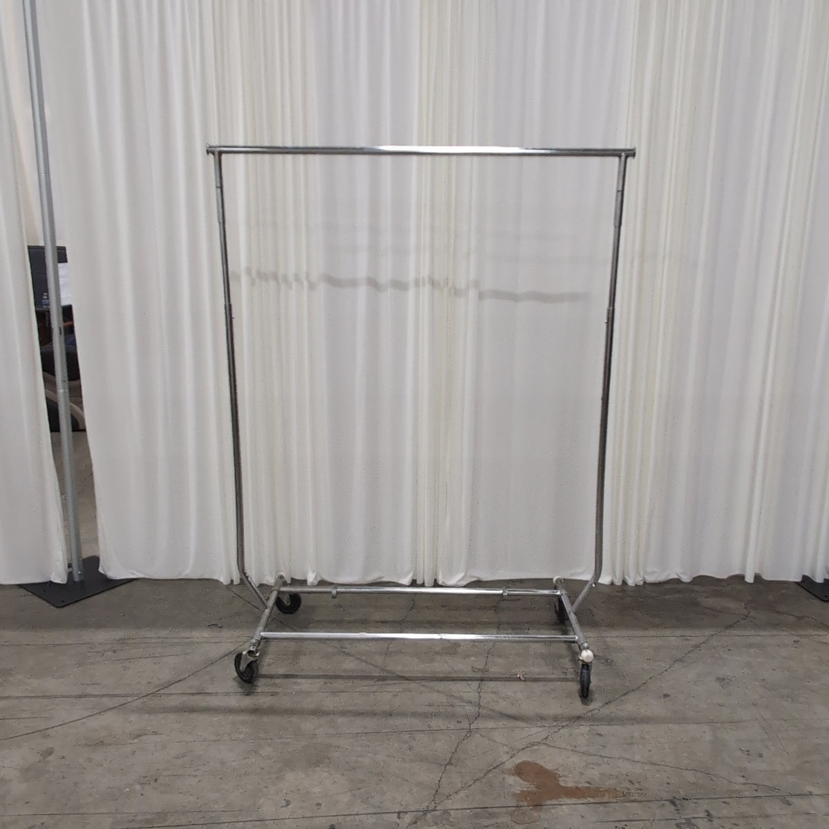 Chrome Plated Metal Clothing Rack with Casters