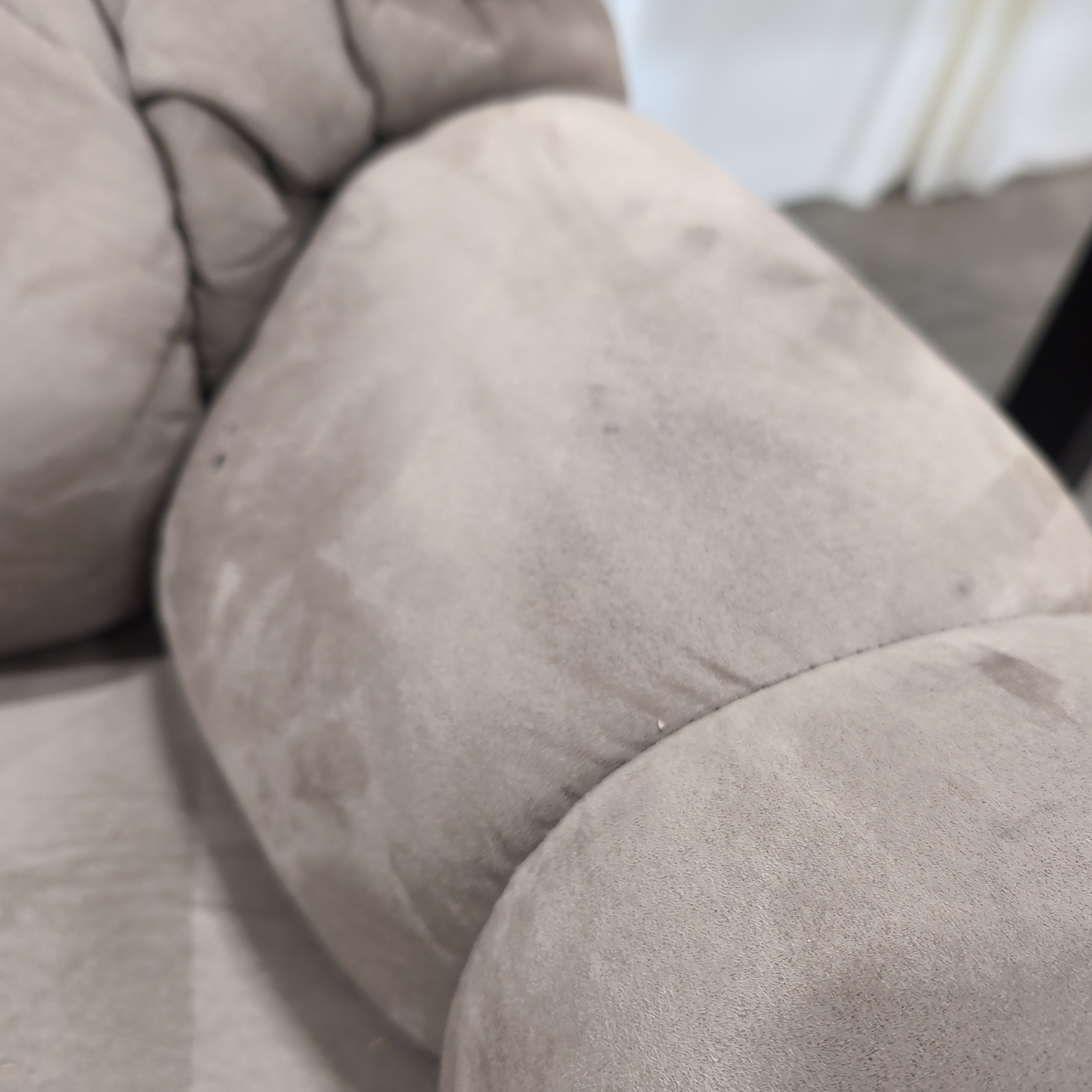 Plush Tan Upholstered Recliner