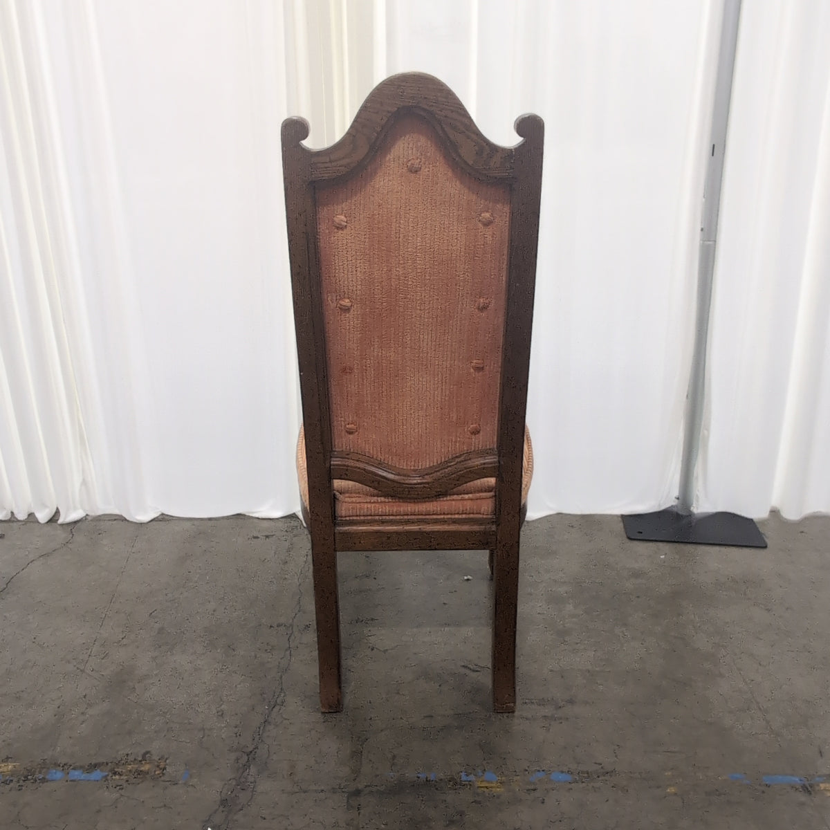 Traditional Dark Wood Oval Dining Table with Four Chairs