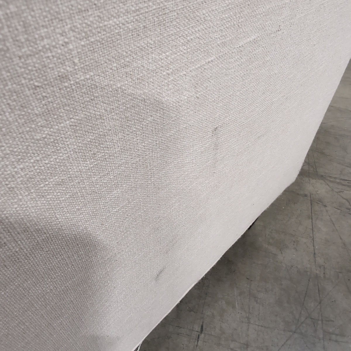 Light Grey Contemporary Couch with Box Arms