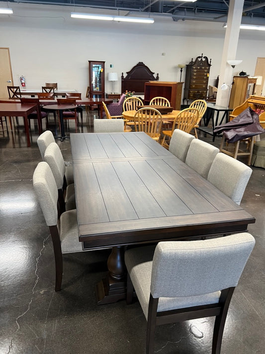 Callan 9-piece Brown Dining Set