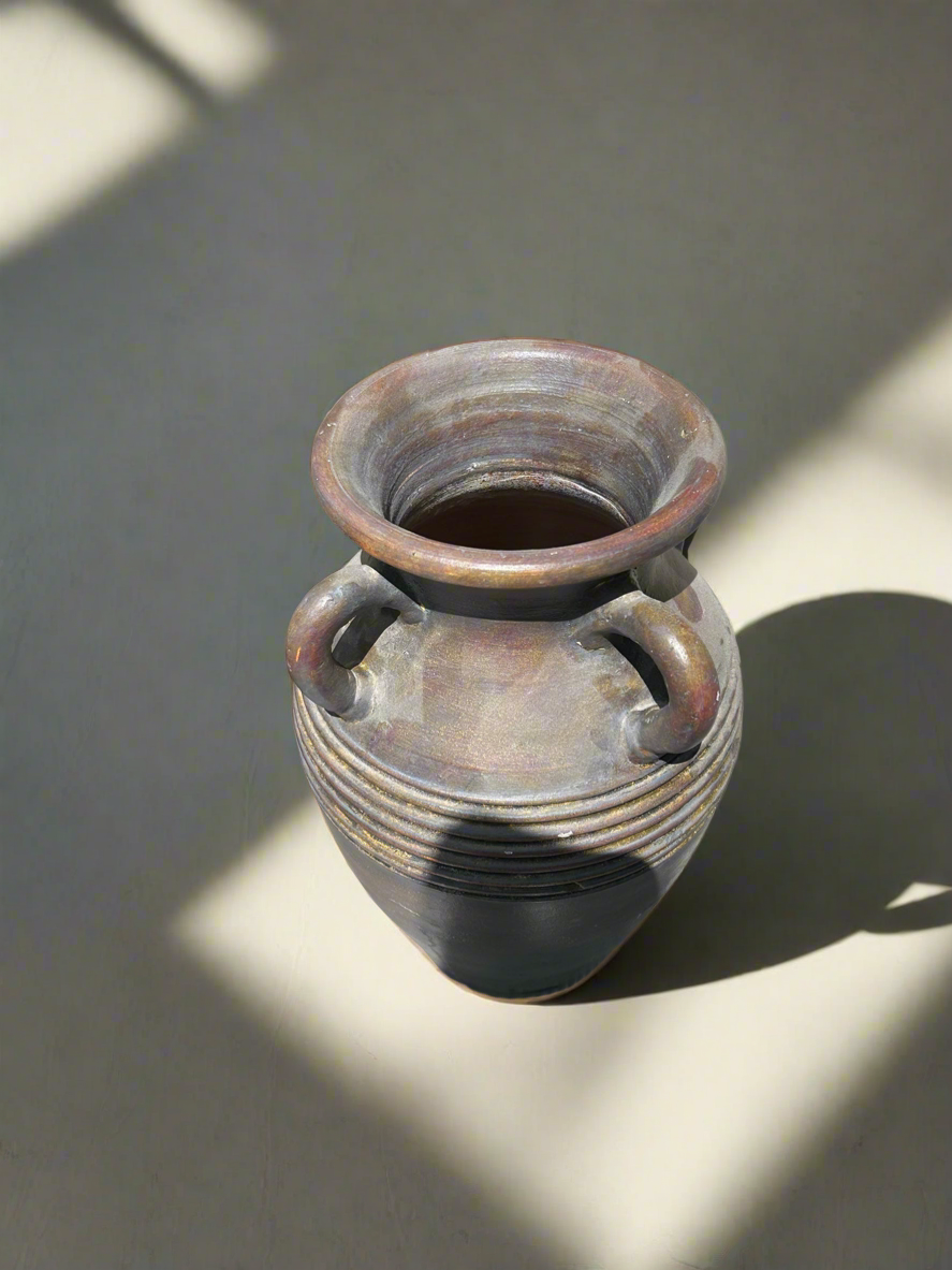 Pier 1 Handled Pottery Decorative Jar