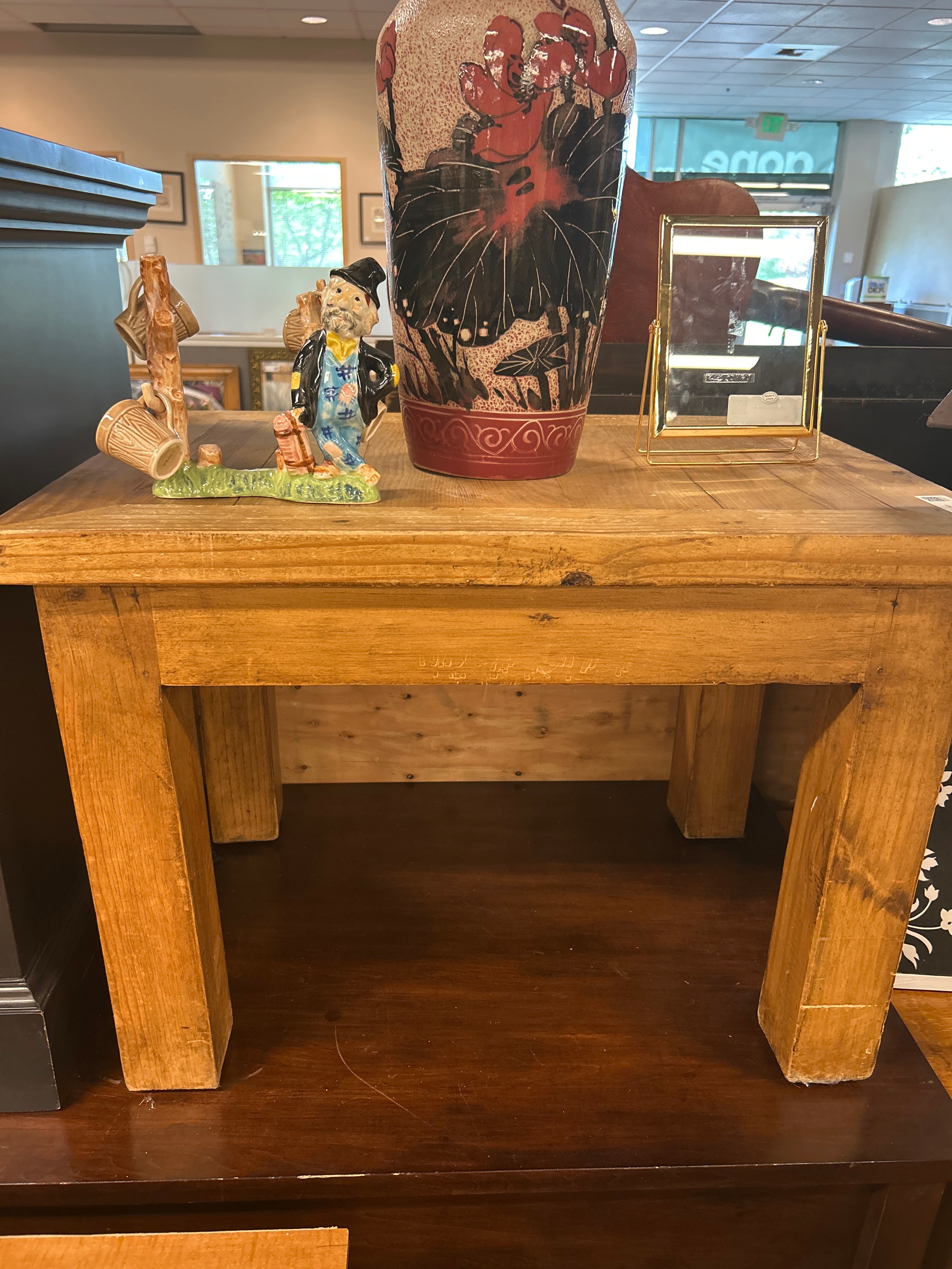 Small Wood Table Unpolished