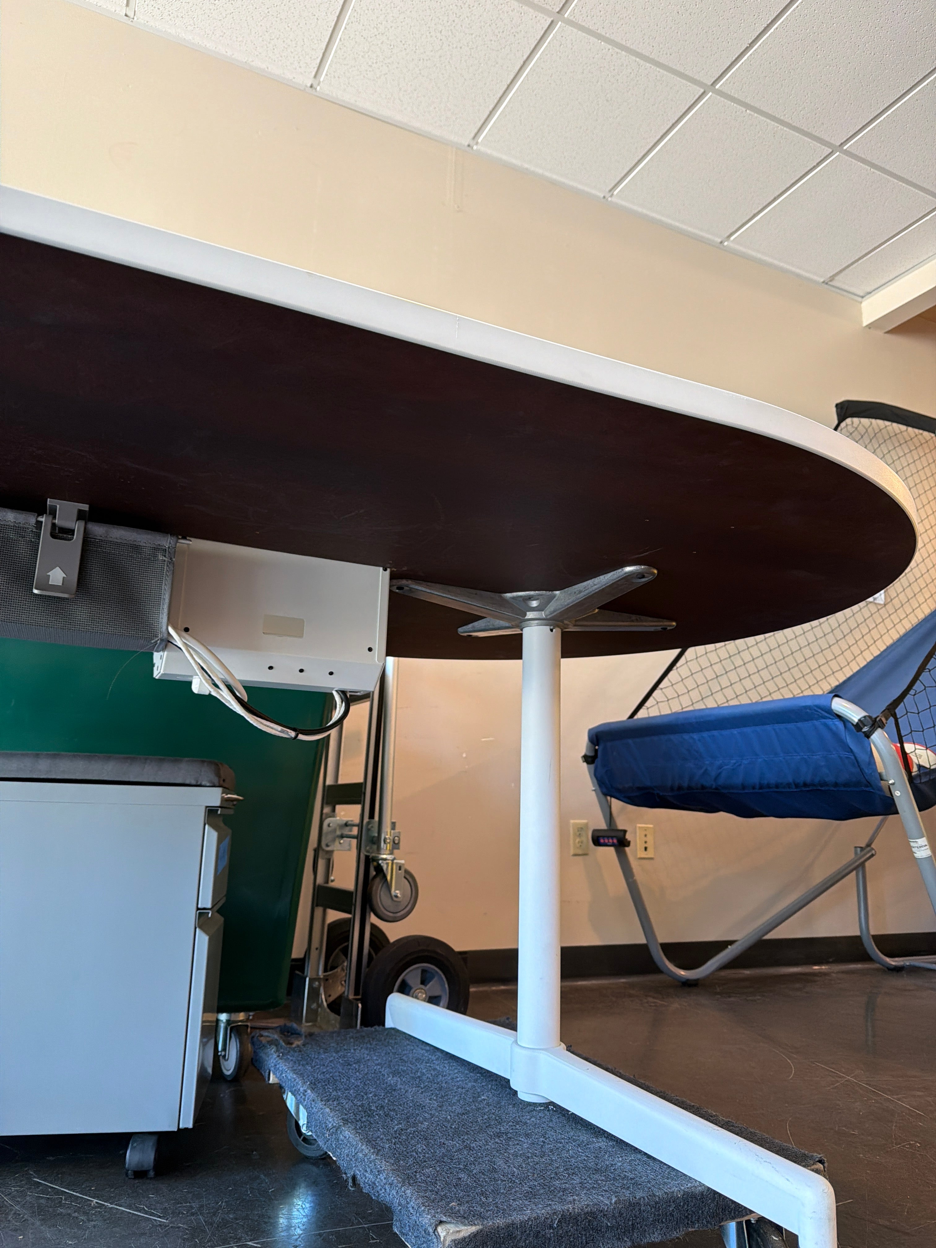 White Oval Mobile 78” Sturdy Conference Table