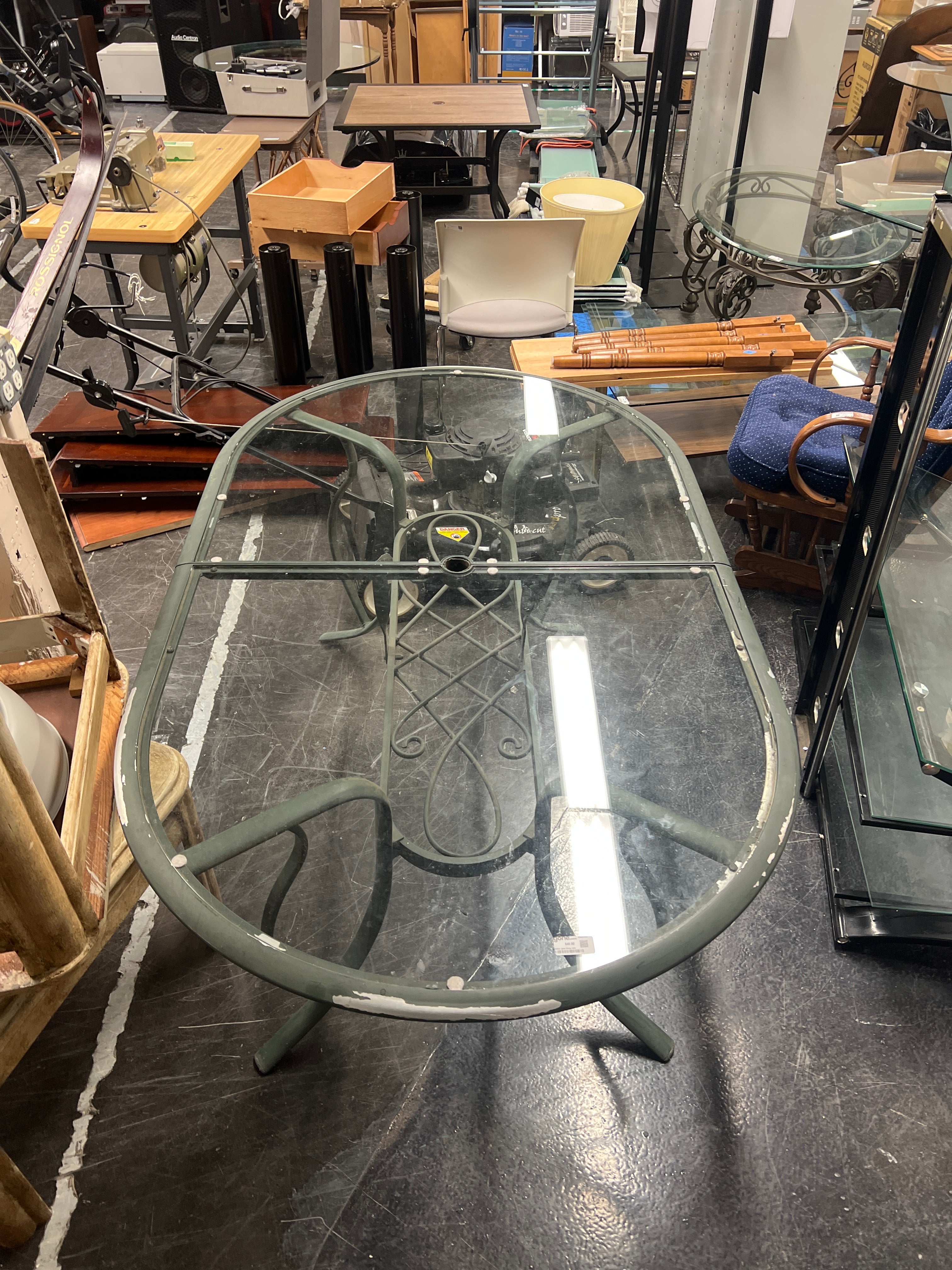 Outdoor Glass Dining table