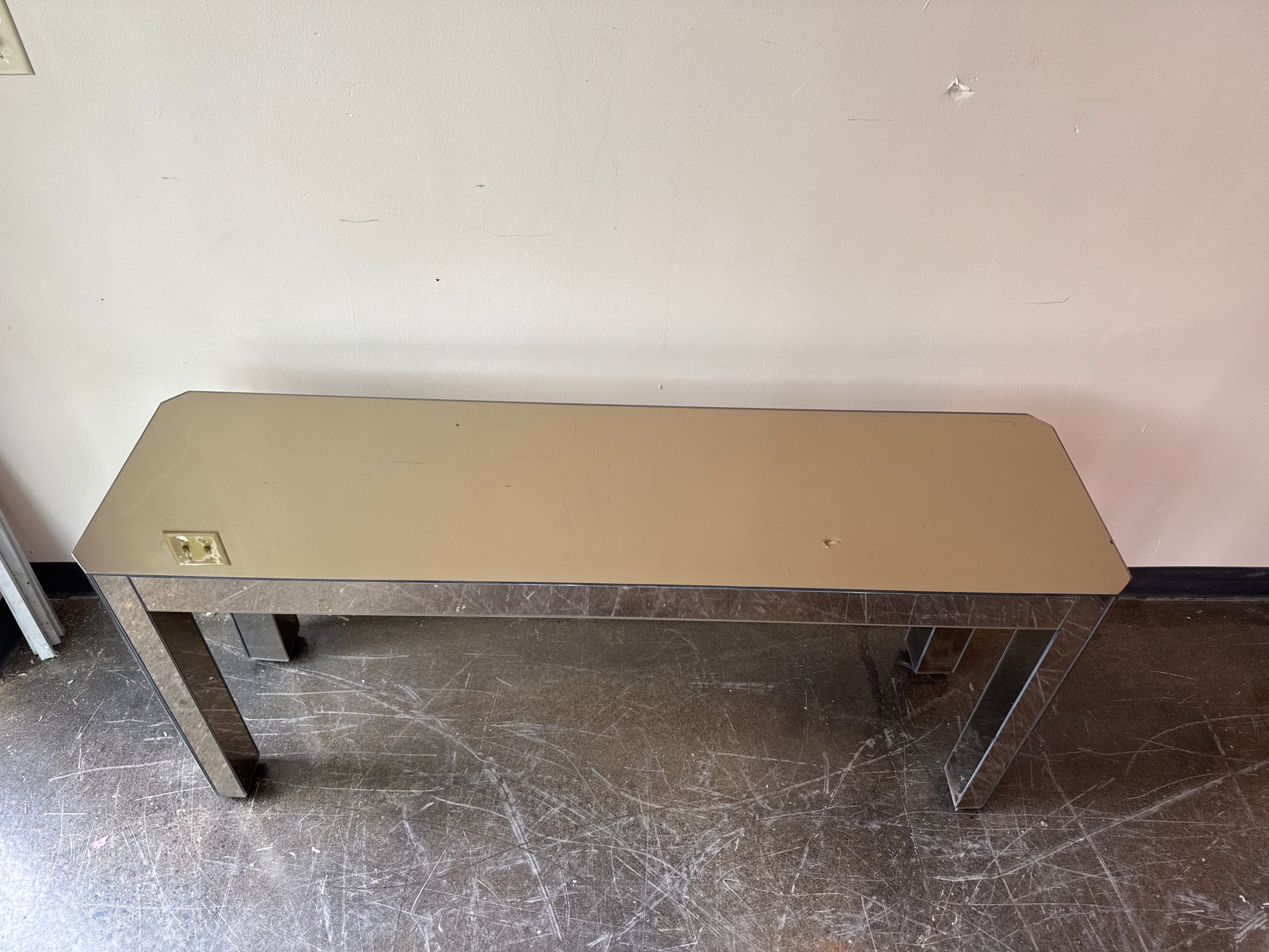 Retro Mirror Console Table