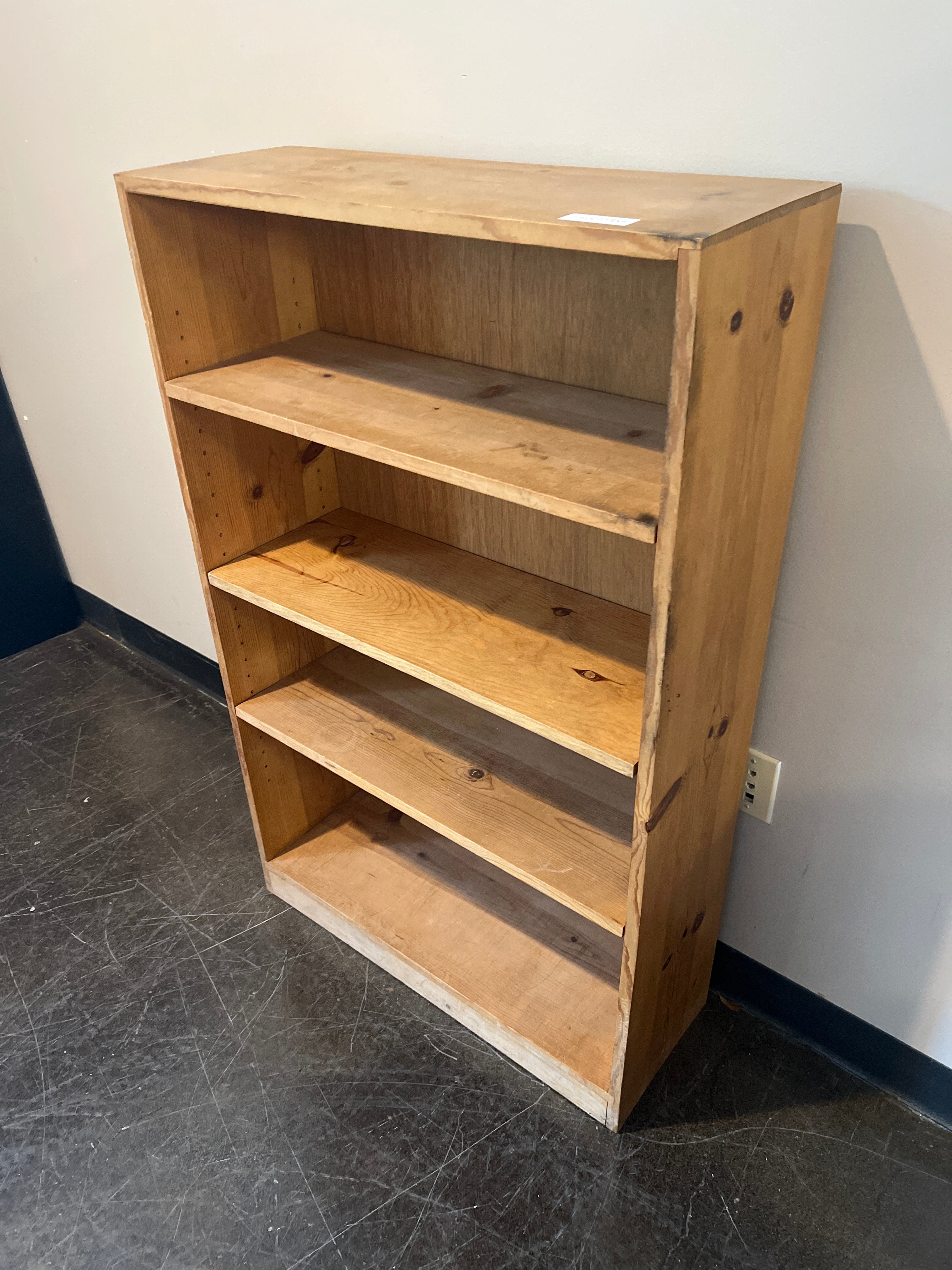 Solid Wood 4-Shelf Bookcase