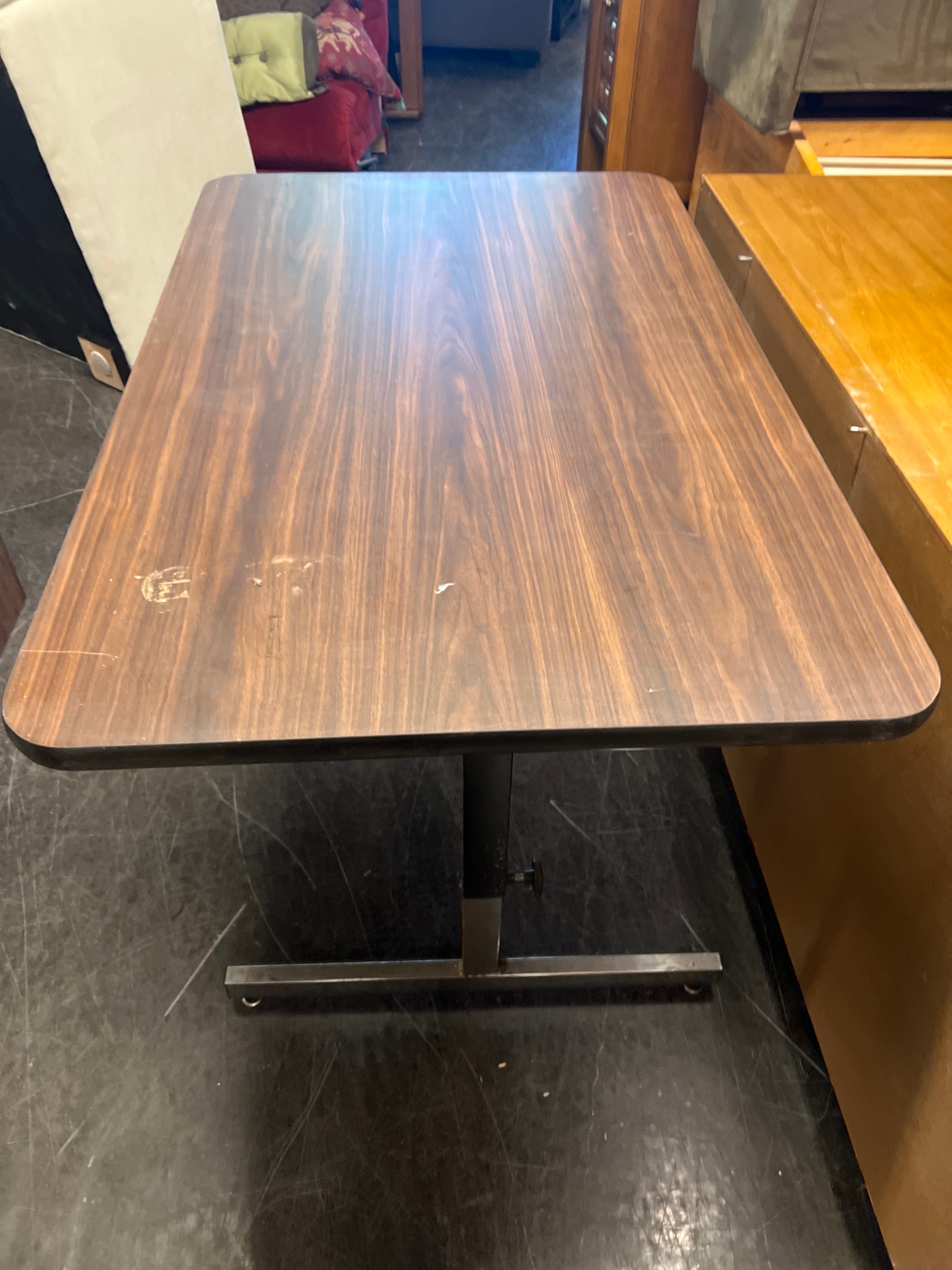 Retro Laminate Folding Table with Metal Legs