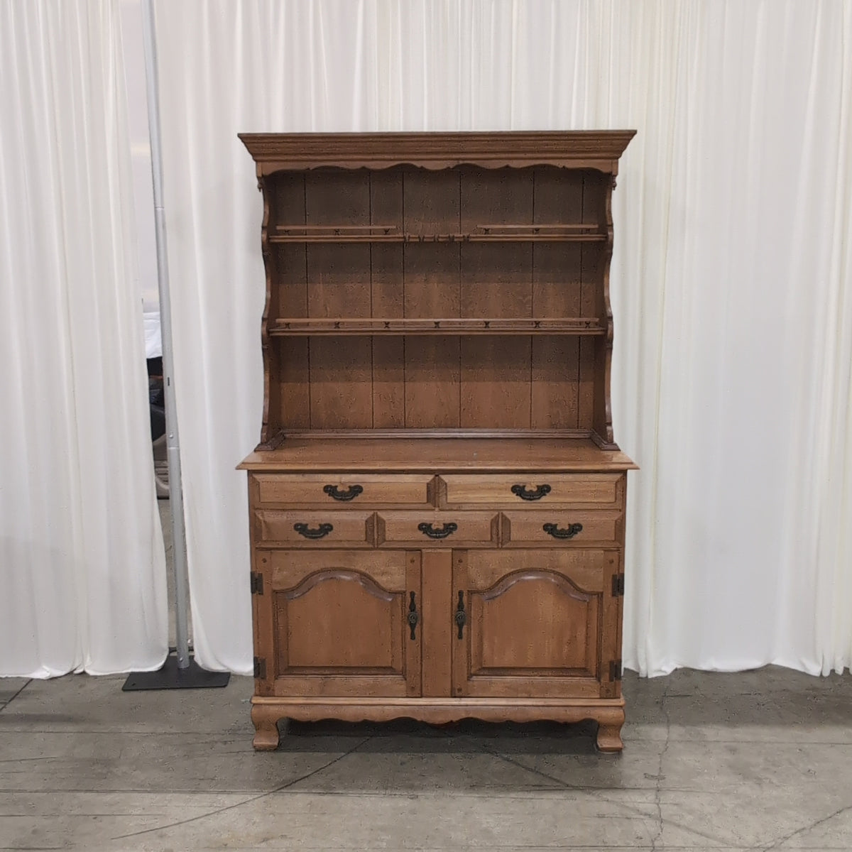 Traditional Light Wood Buffet with Ornate Hardware
