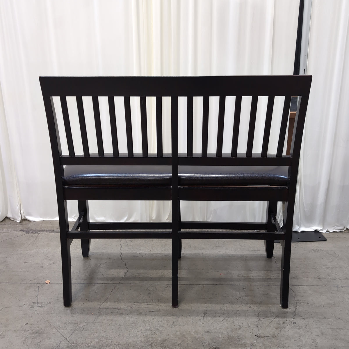 Dark Wood Rectangular Dining Table with Six Chairs