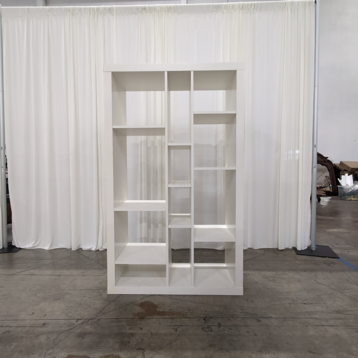 White Multi-Shelf Cube Bookcase