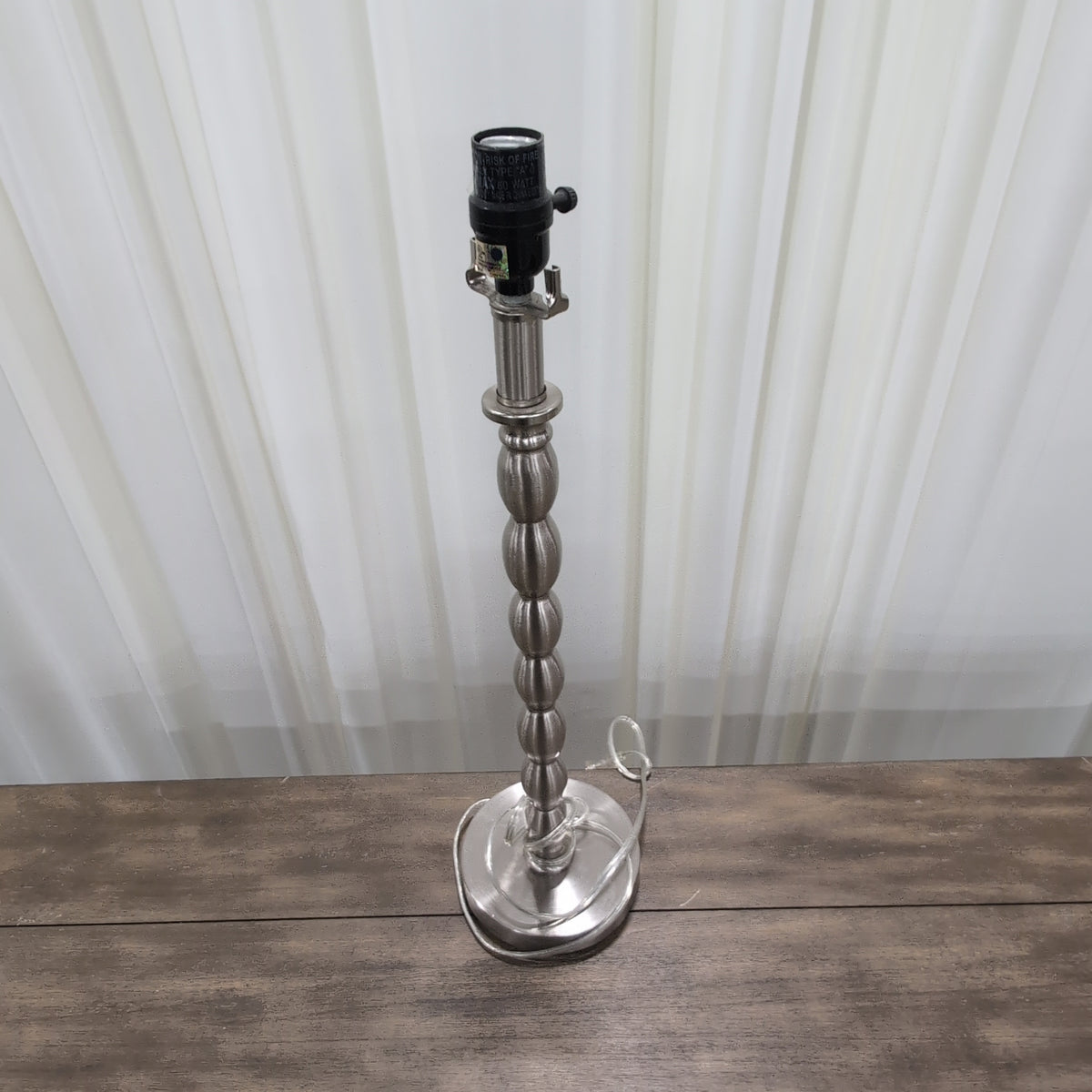 Brushed Nickel Stacked Oval Table Lamp