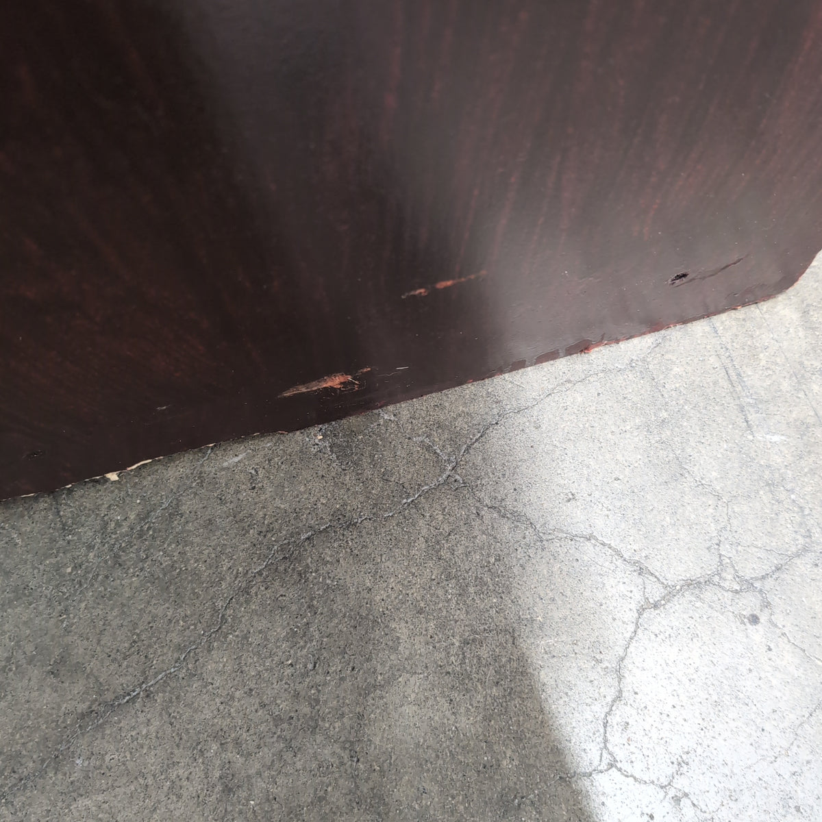 Dark Brown Wood Two-Door Storage Cabinet