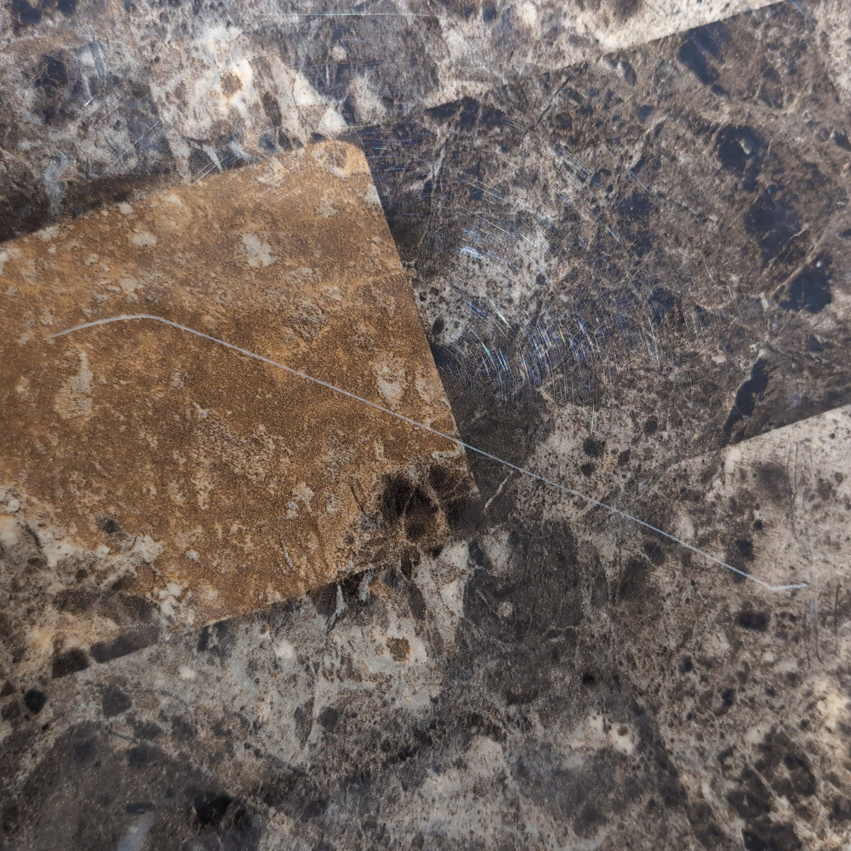 Ashley Furniture Multi-Tone Faux Marble Square End Table