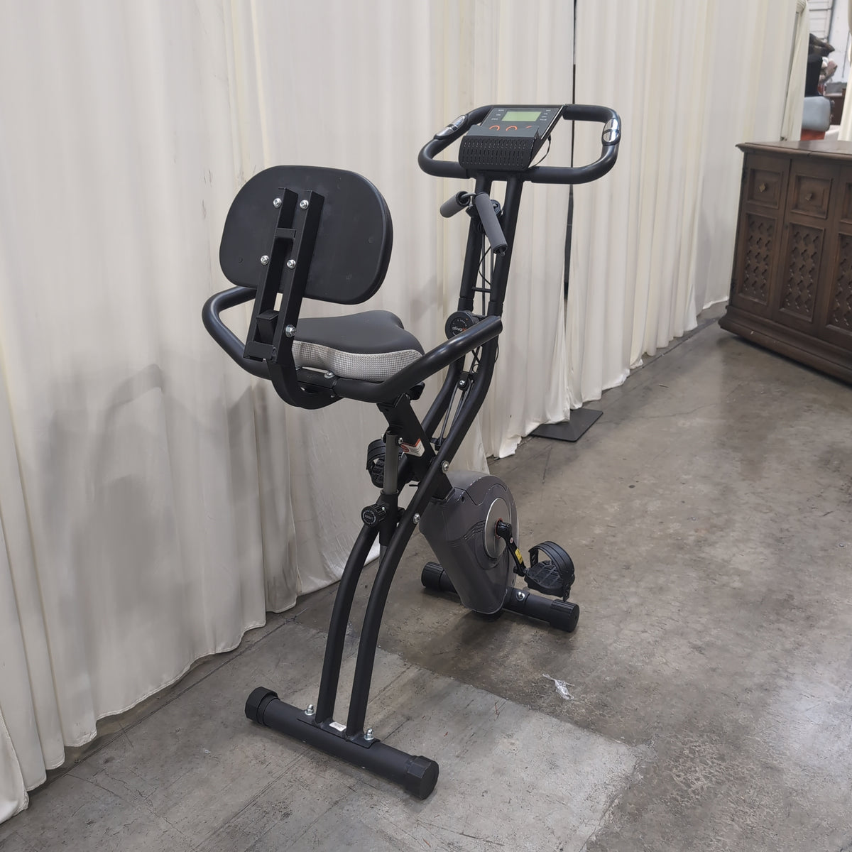 Compact Black ave Stationary Bicycle with Digital Display