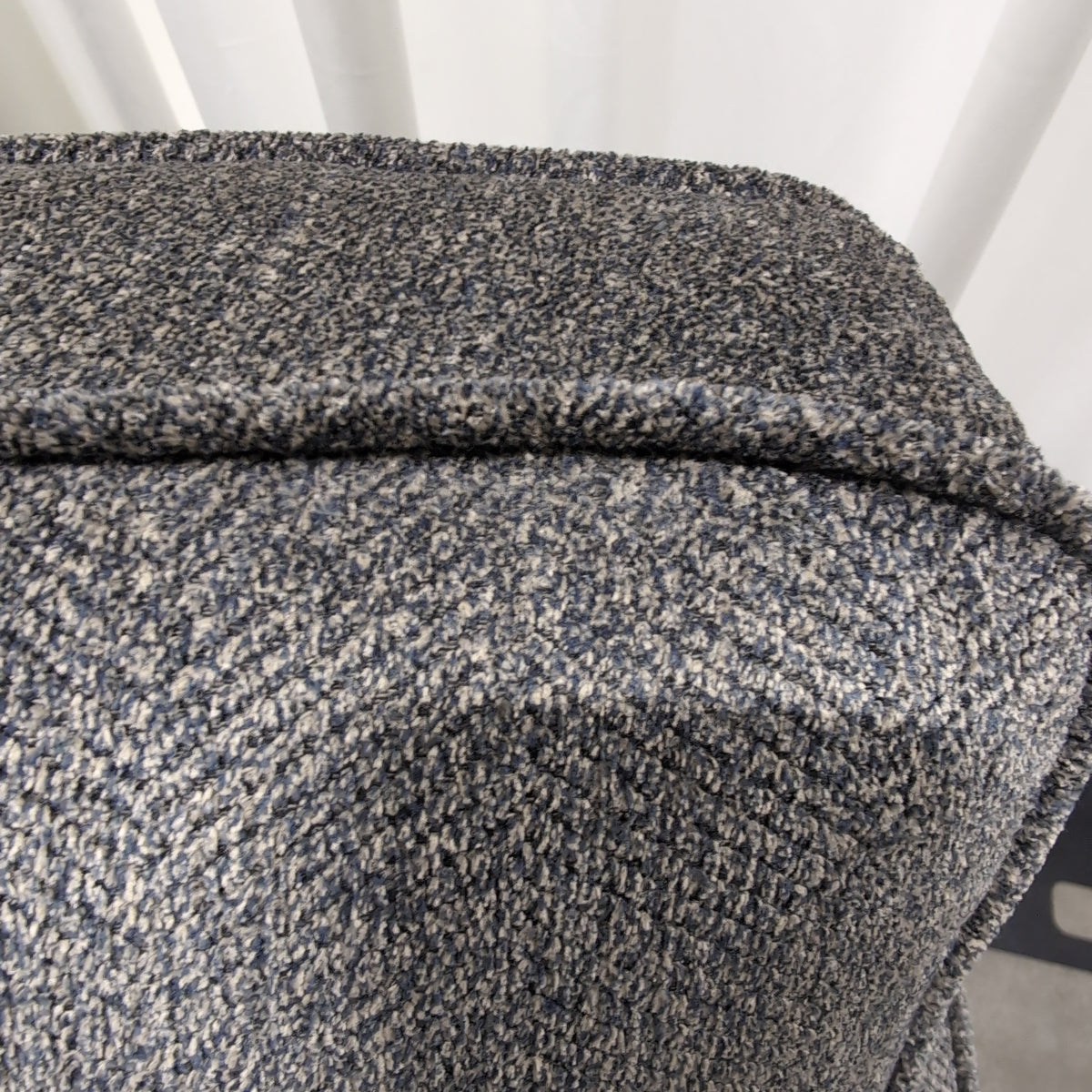 Textured Grey Fabric Three-Seat Couch