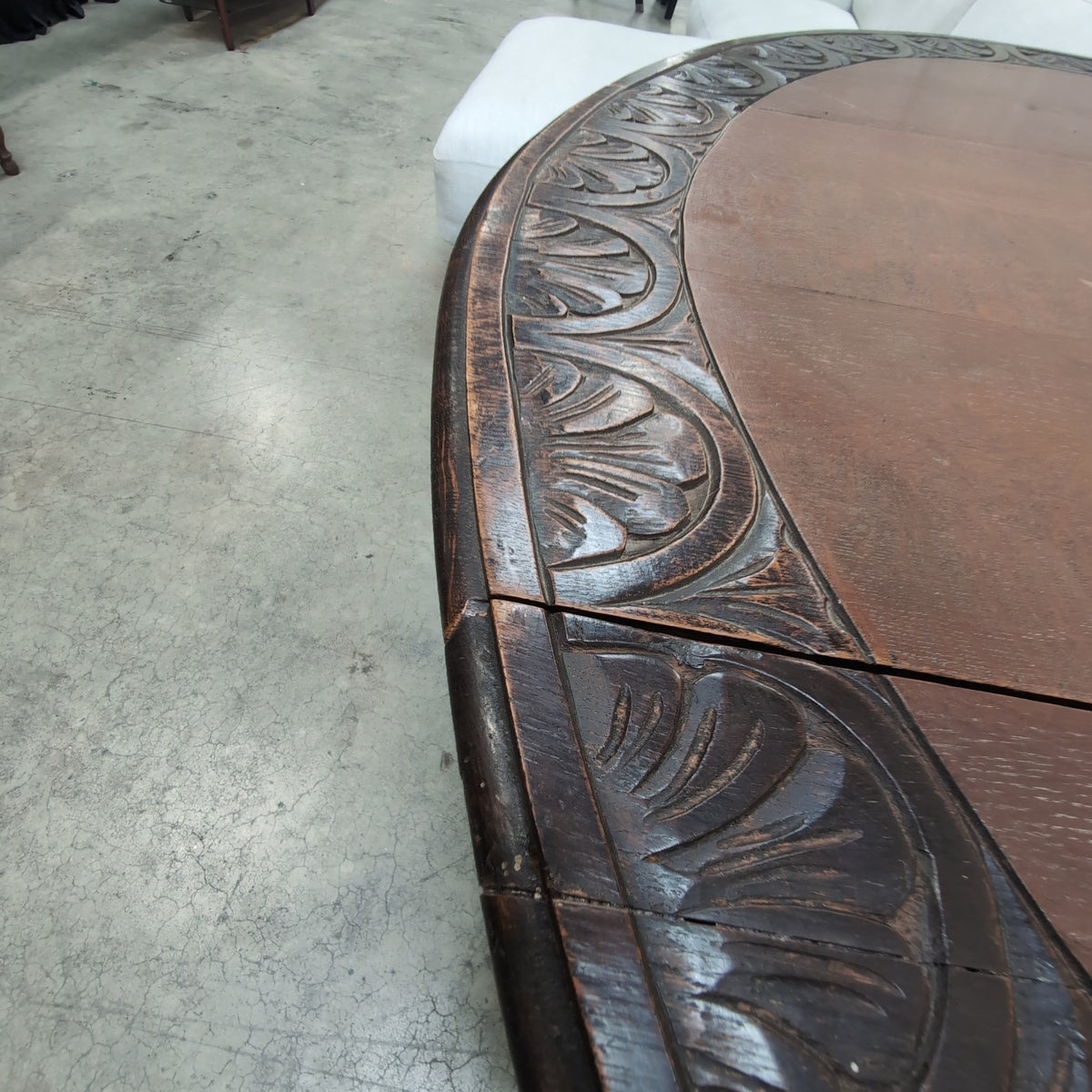 Dark Wood Barley Twist Gateleg Dining Table