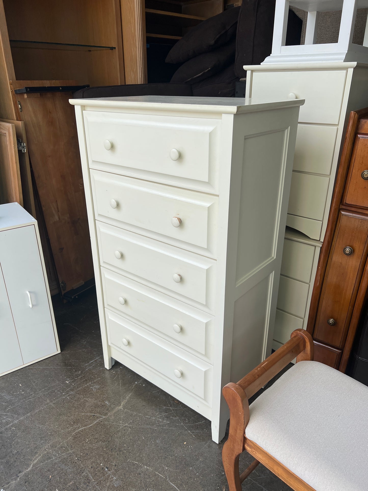 White 5-Drawer Dresser