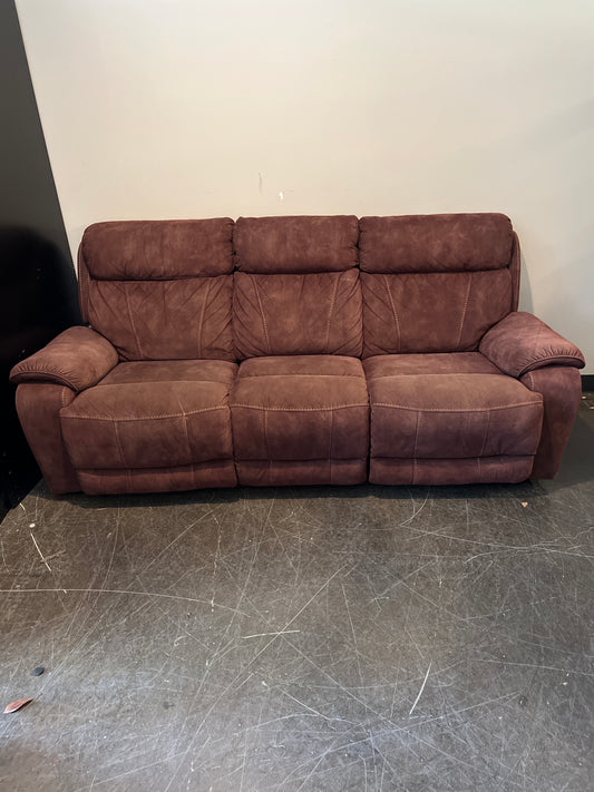 Deep Maroon Reclining Sofa