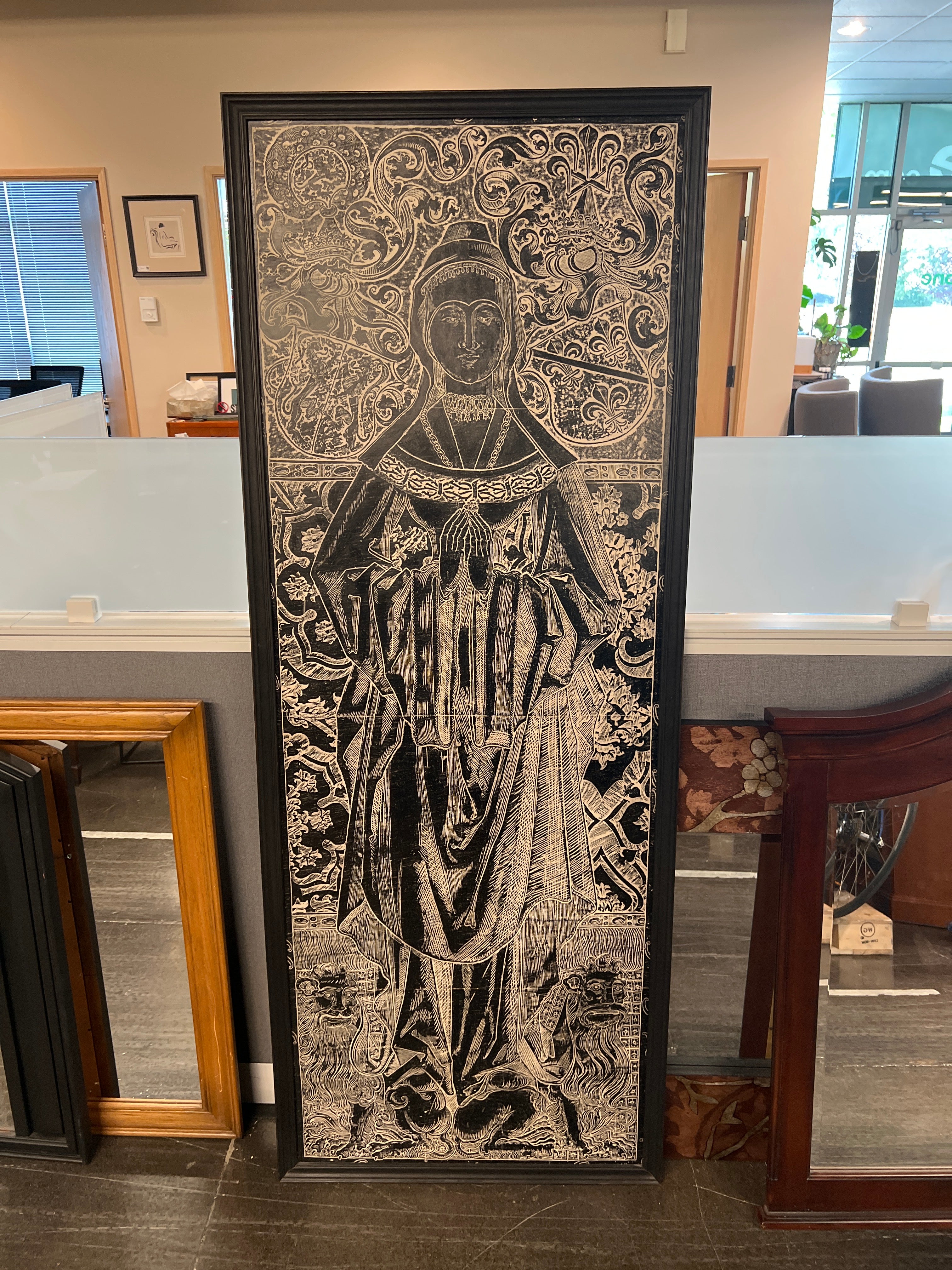 Catherine of Bourbon Tomb Rubbing Original Artwork