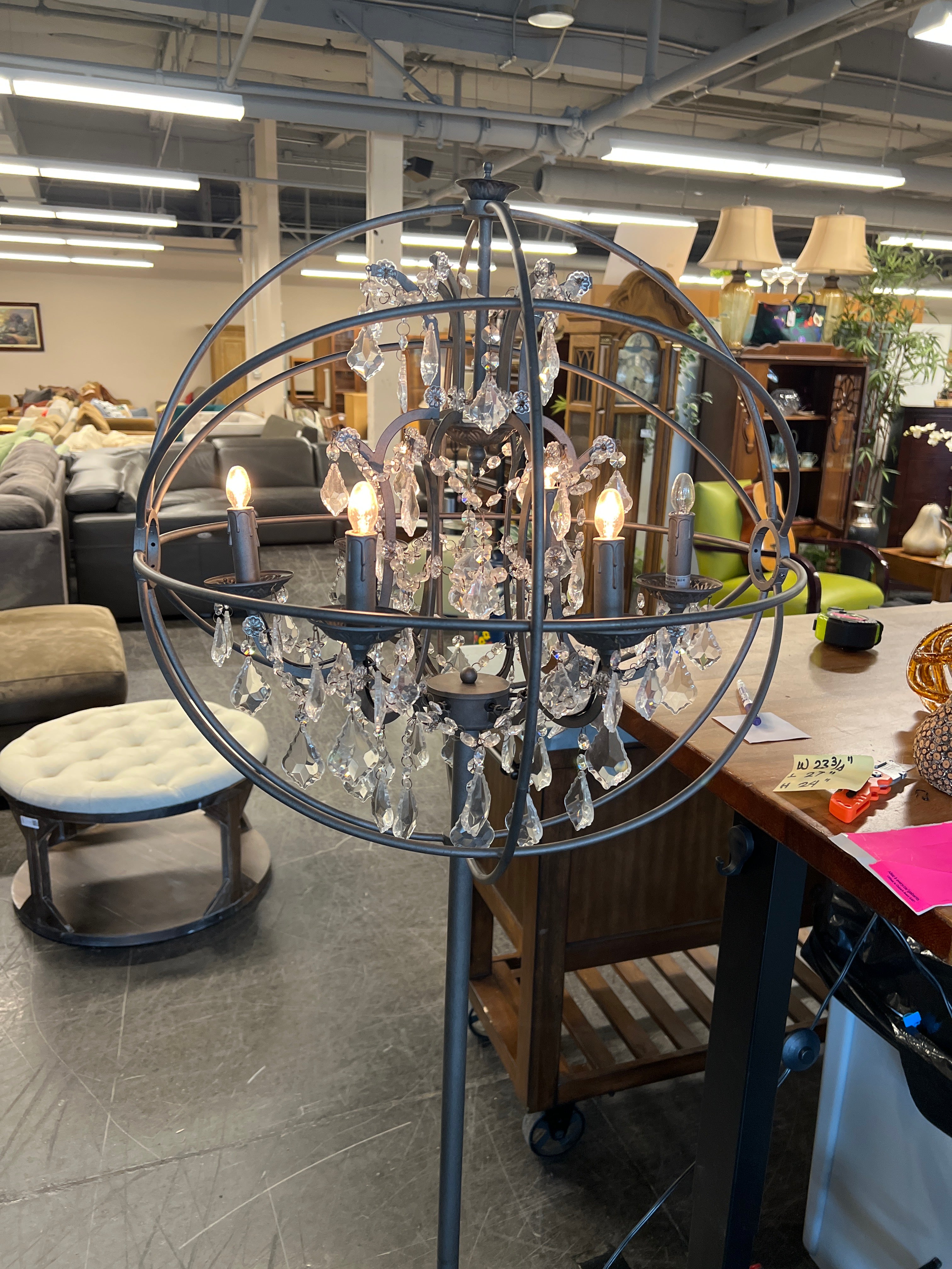 Orb Crystal Decorative 68” Floor Lamp