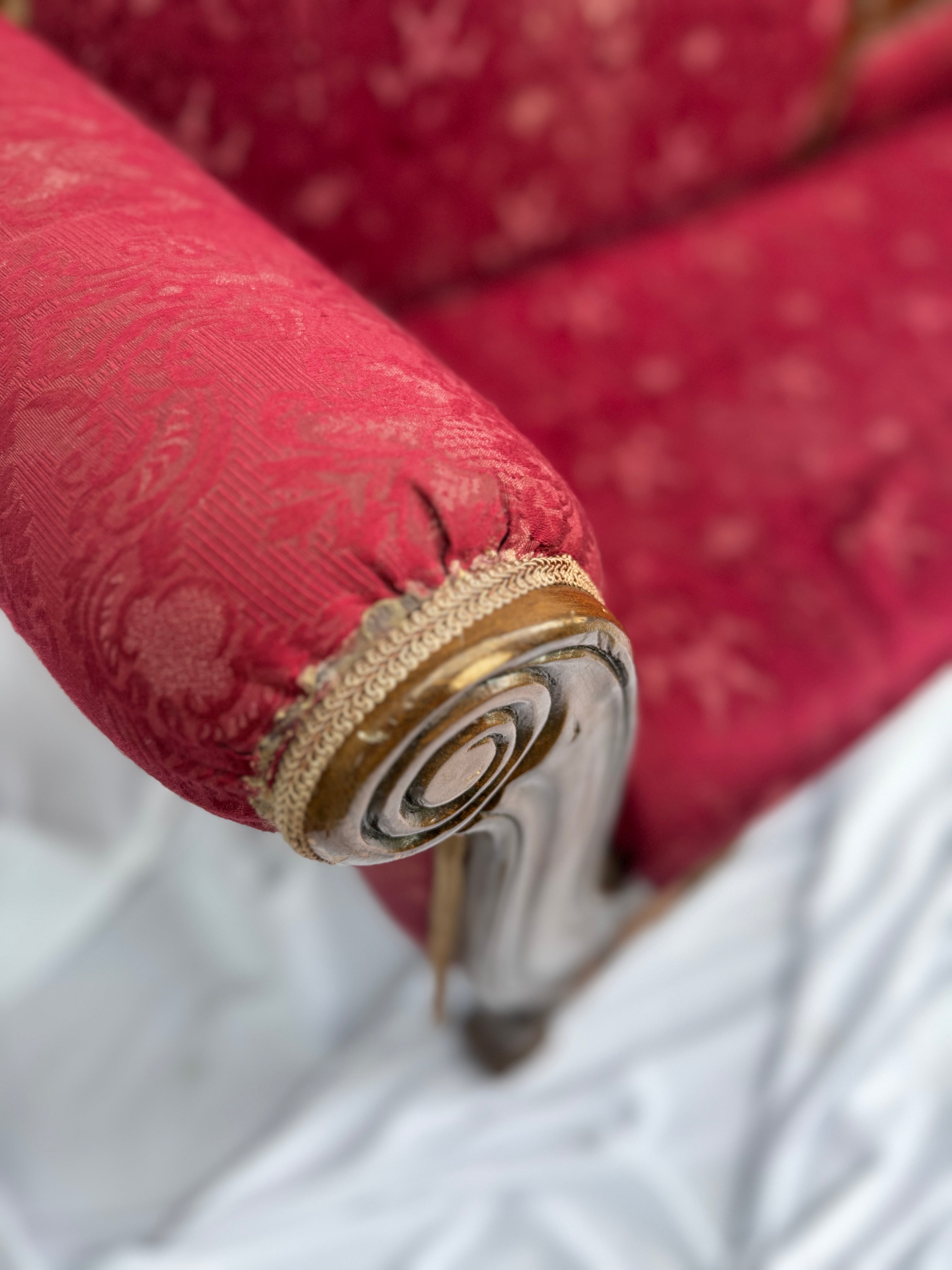 Red Chaise Lounge, Victorian Style
