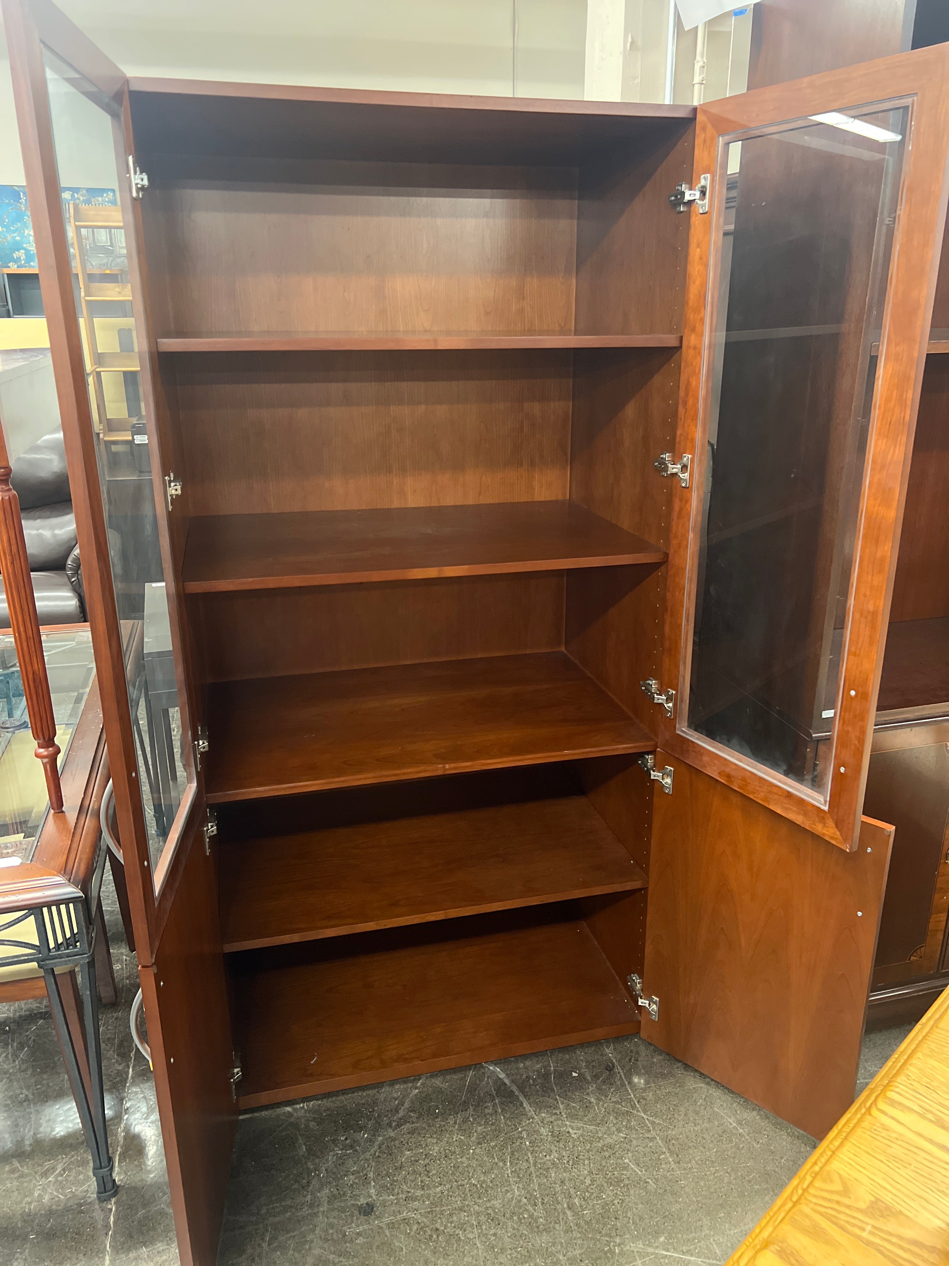 Large Wooden Book Cabinet