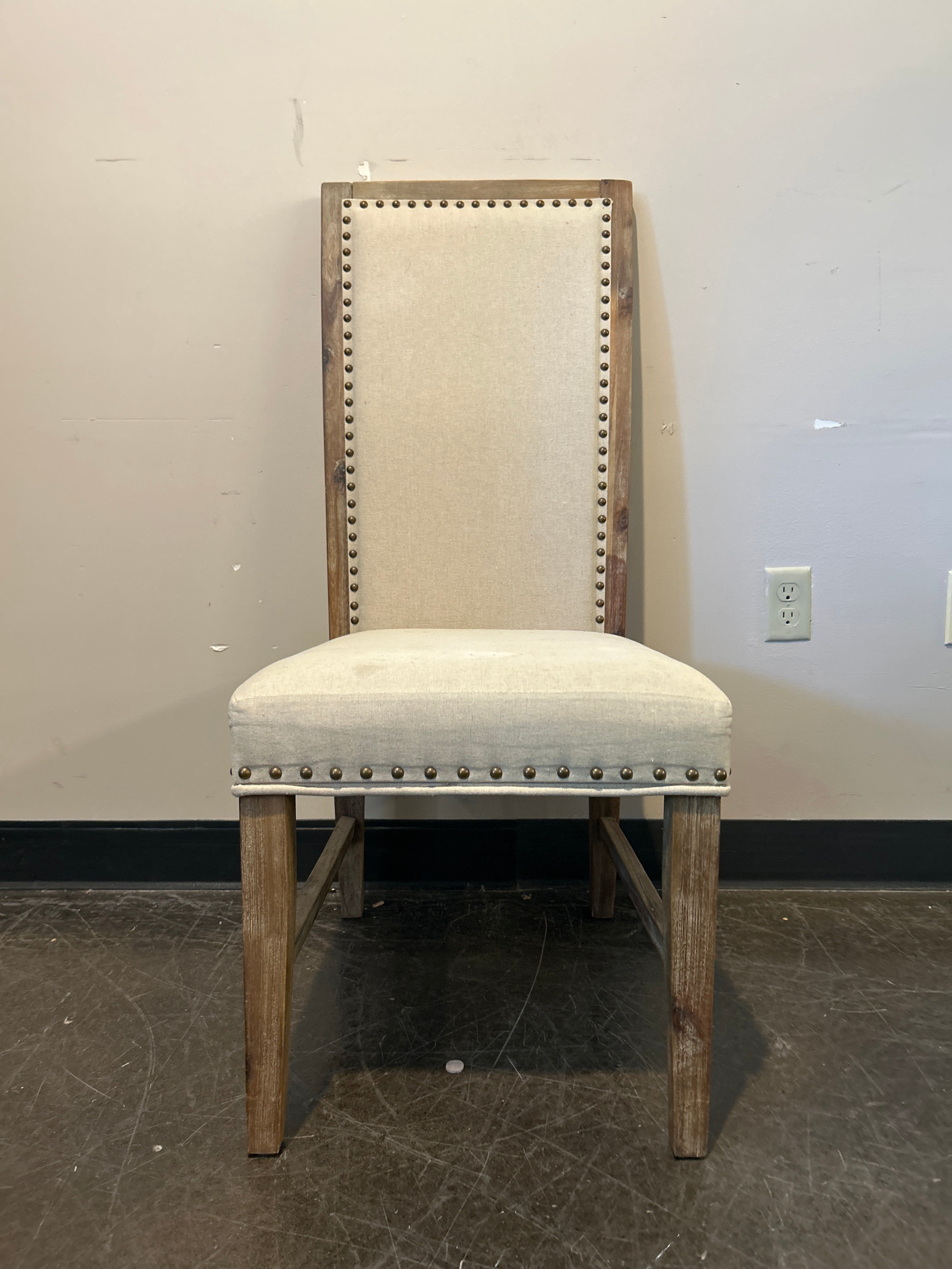 Cost Plus World Market Upholstered Dining Chairs – Neutral Linen Look