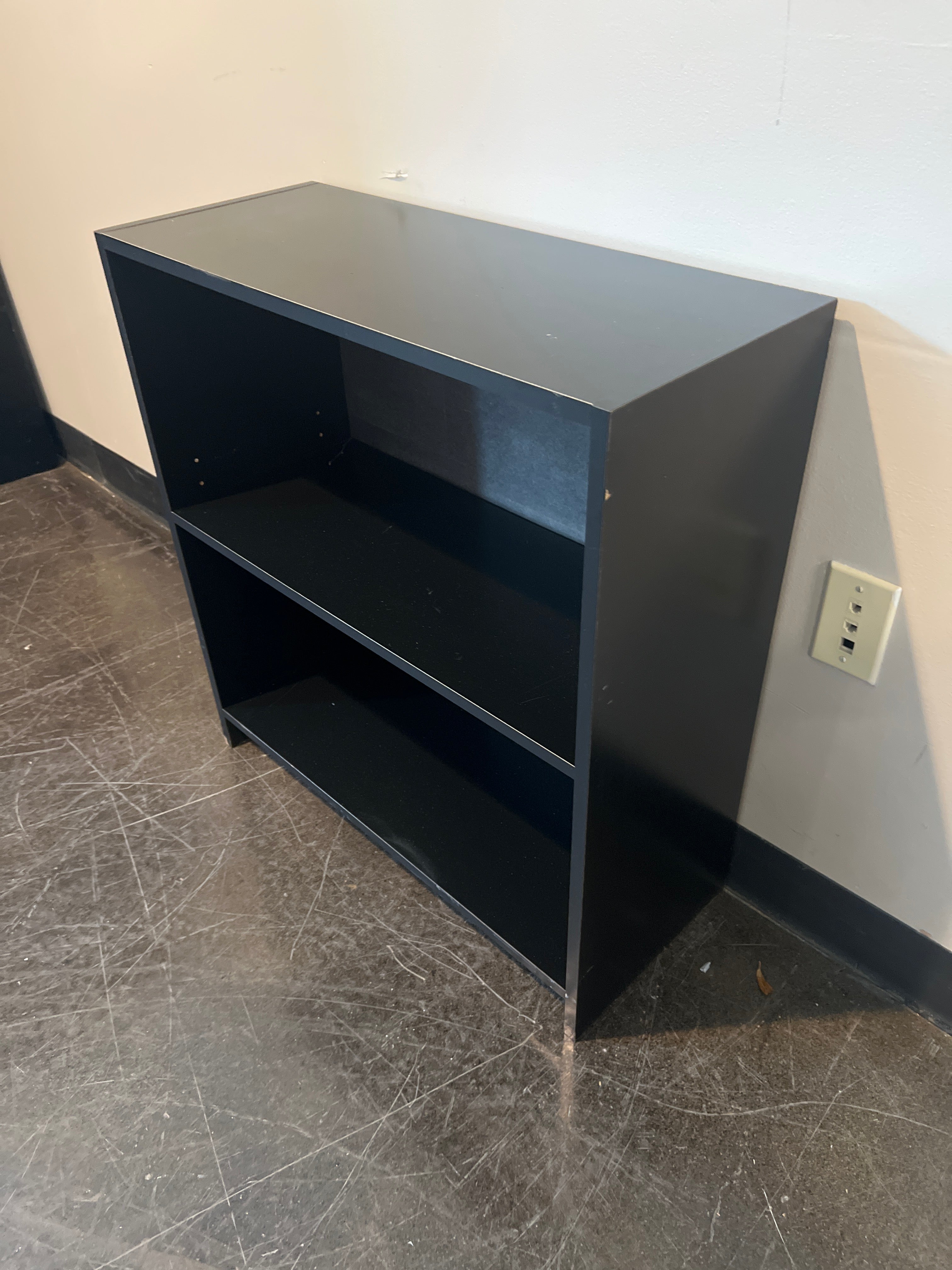 Black 2-Shelf Bookcase