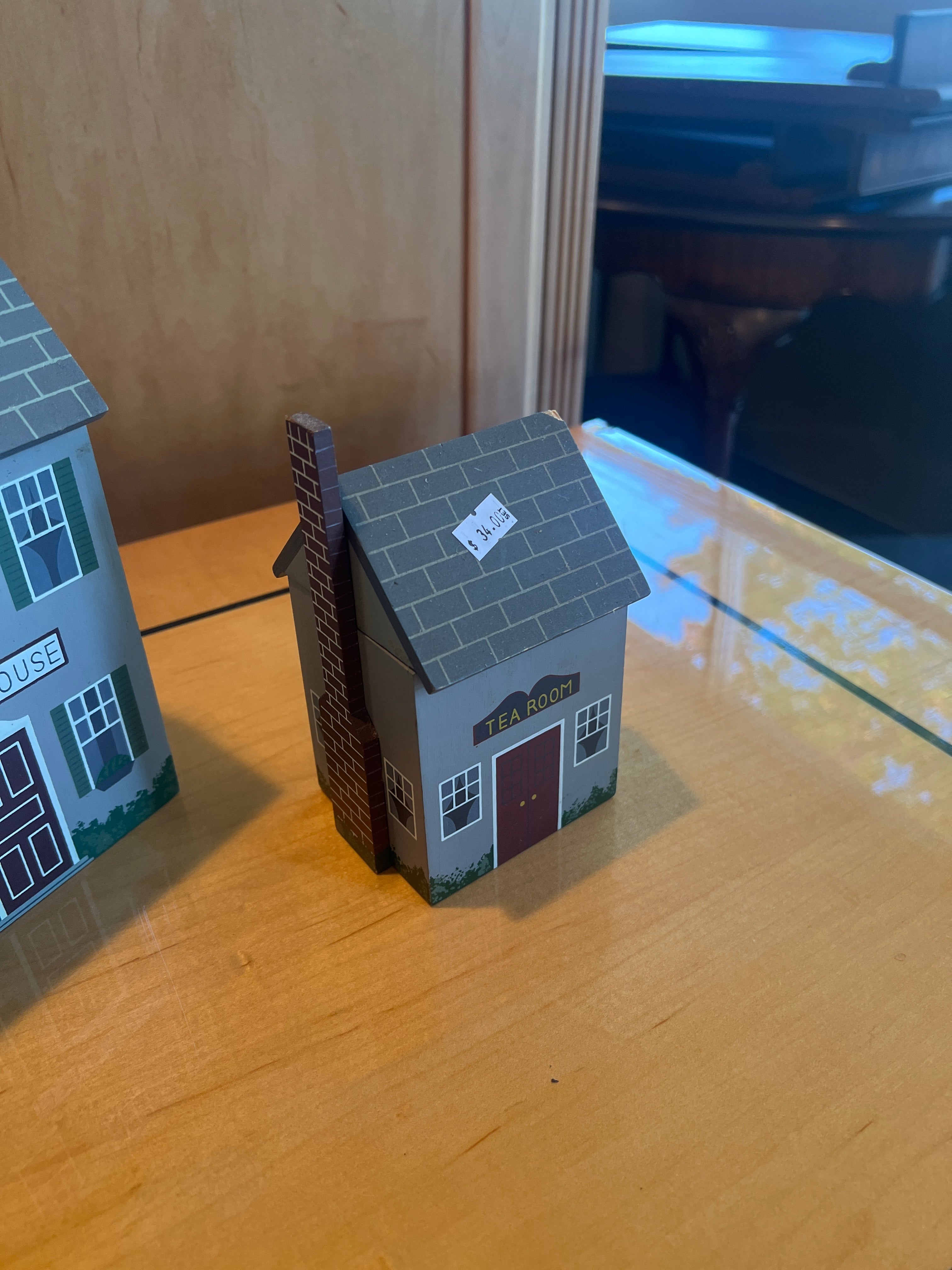 Vintage Rustic Miniature Shop House Collection, Set of Four